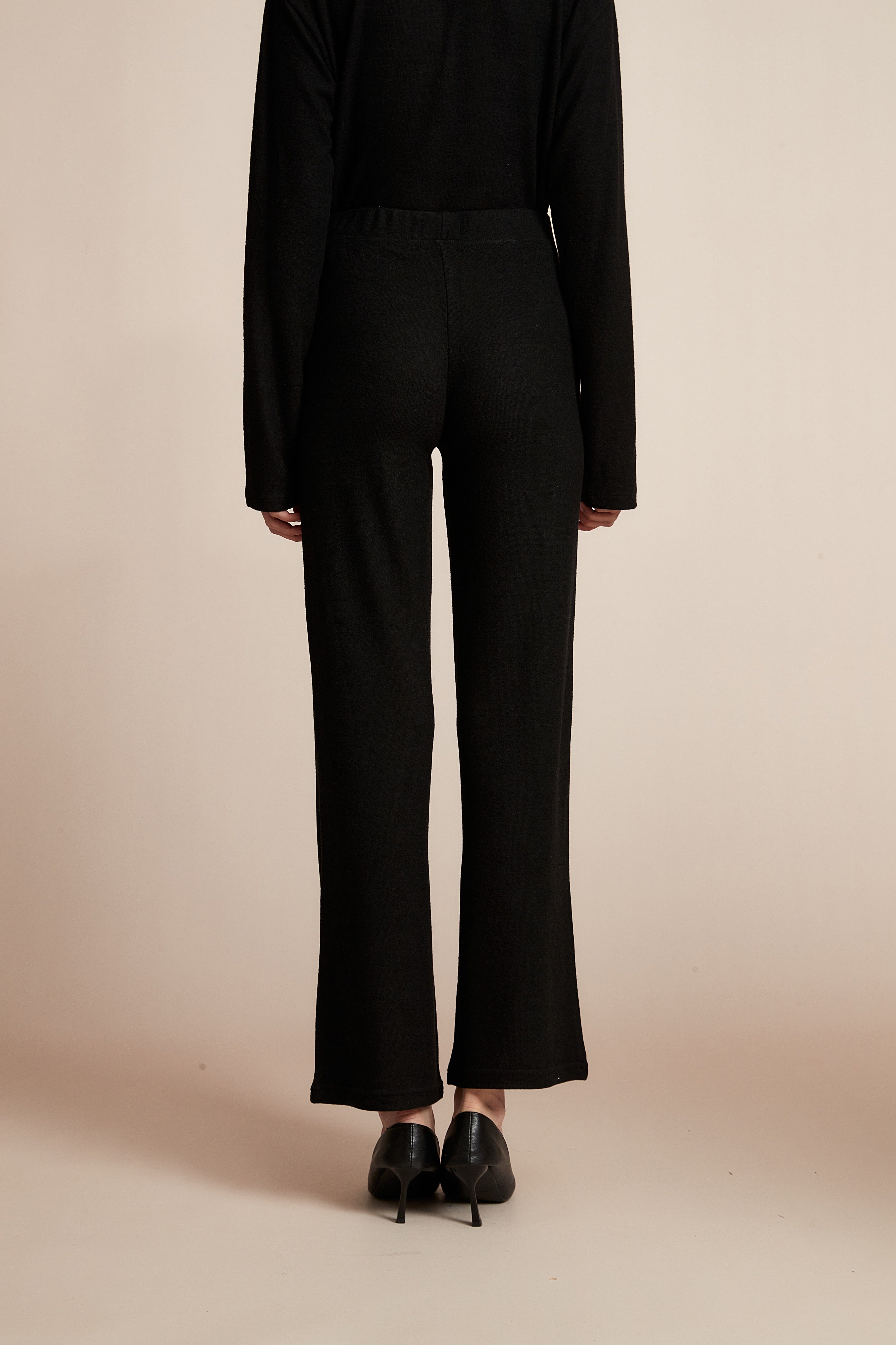 Plain Wide-Leg Winter Pants
