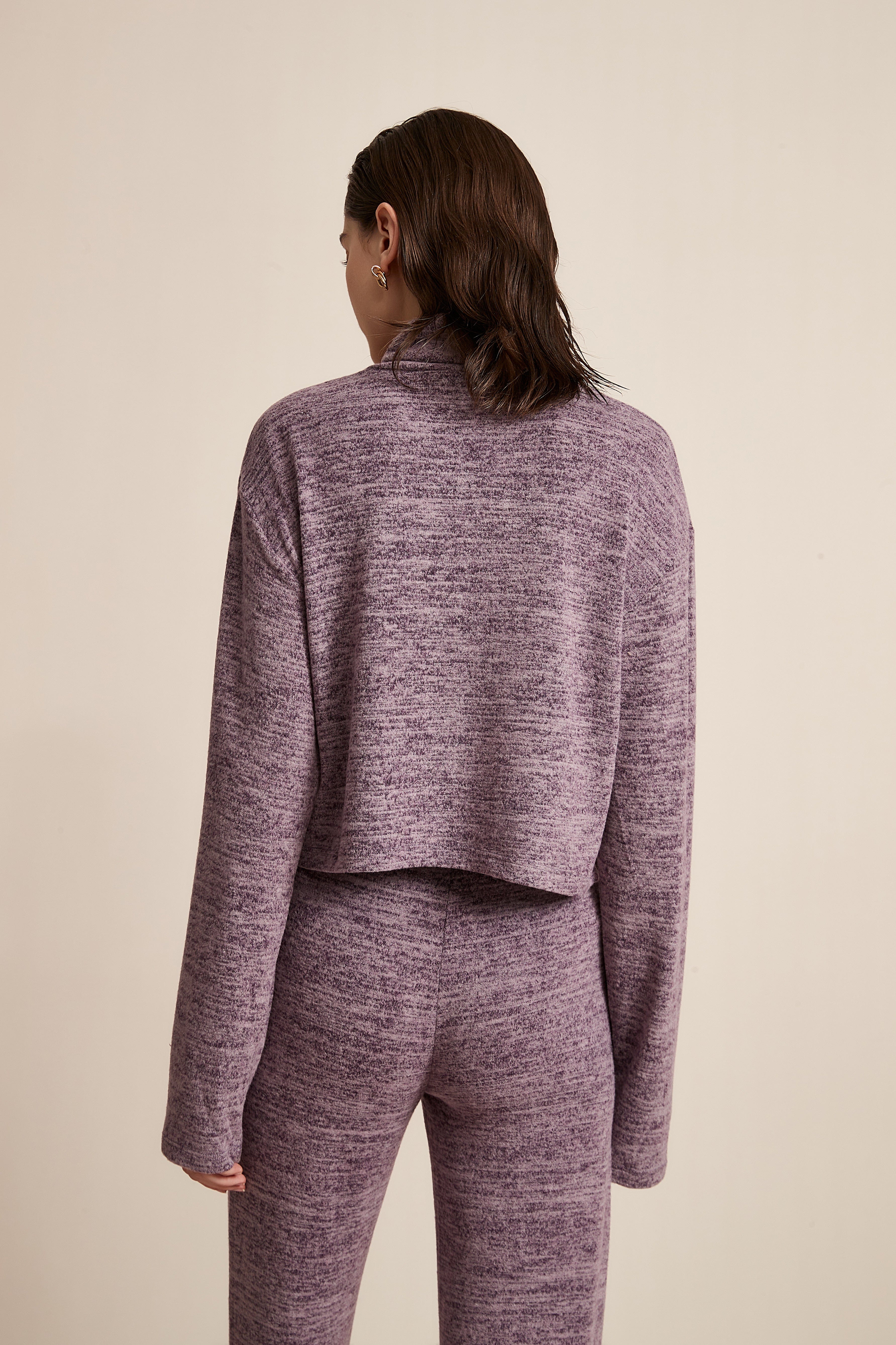 Long Winter Blouse With Long Sleeves And High Neck