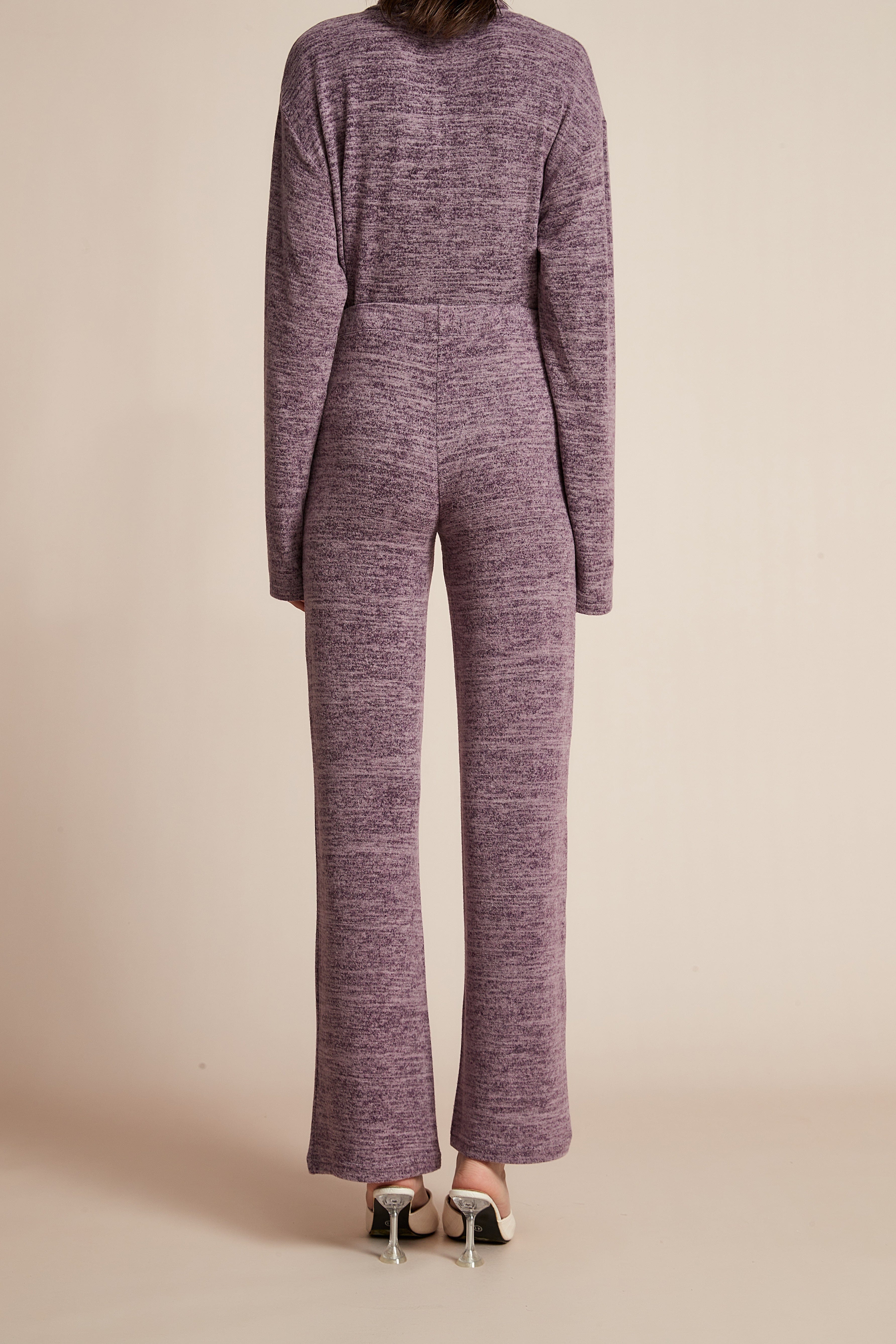 Plain Wide-Leg Winter Trousers