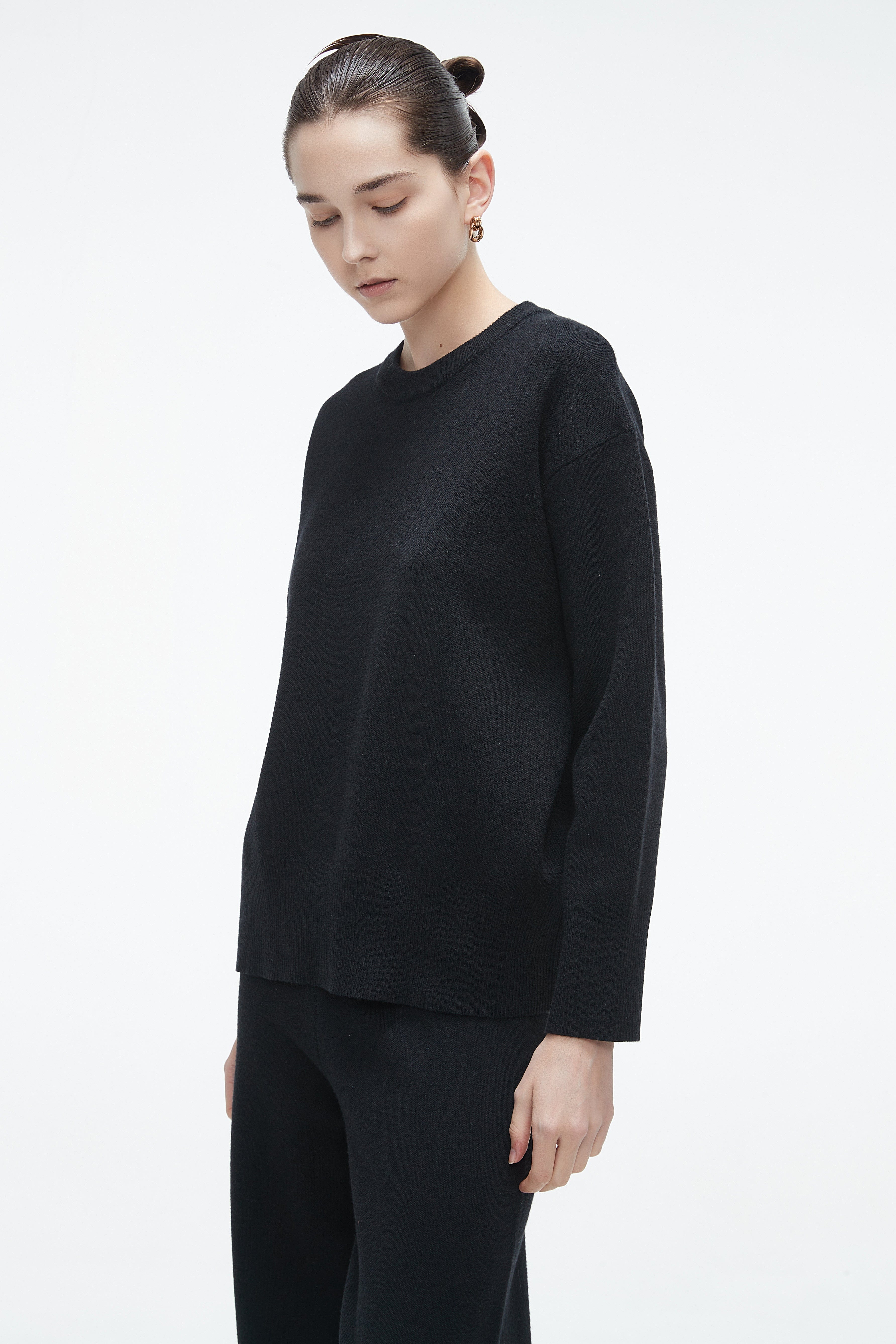 Long-Sleeve Solid Winter Blouse