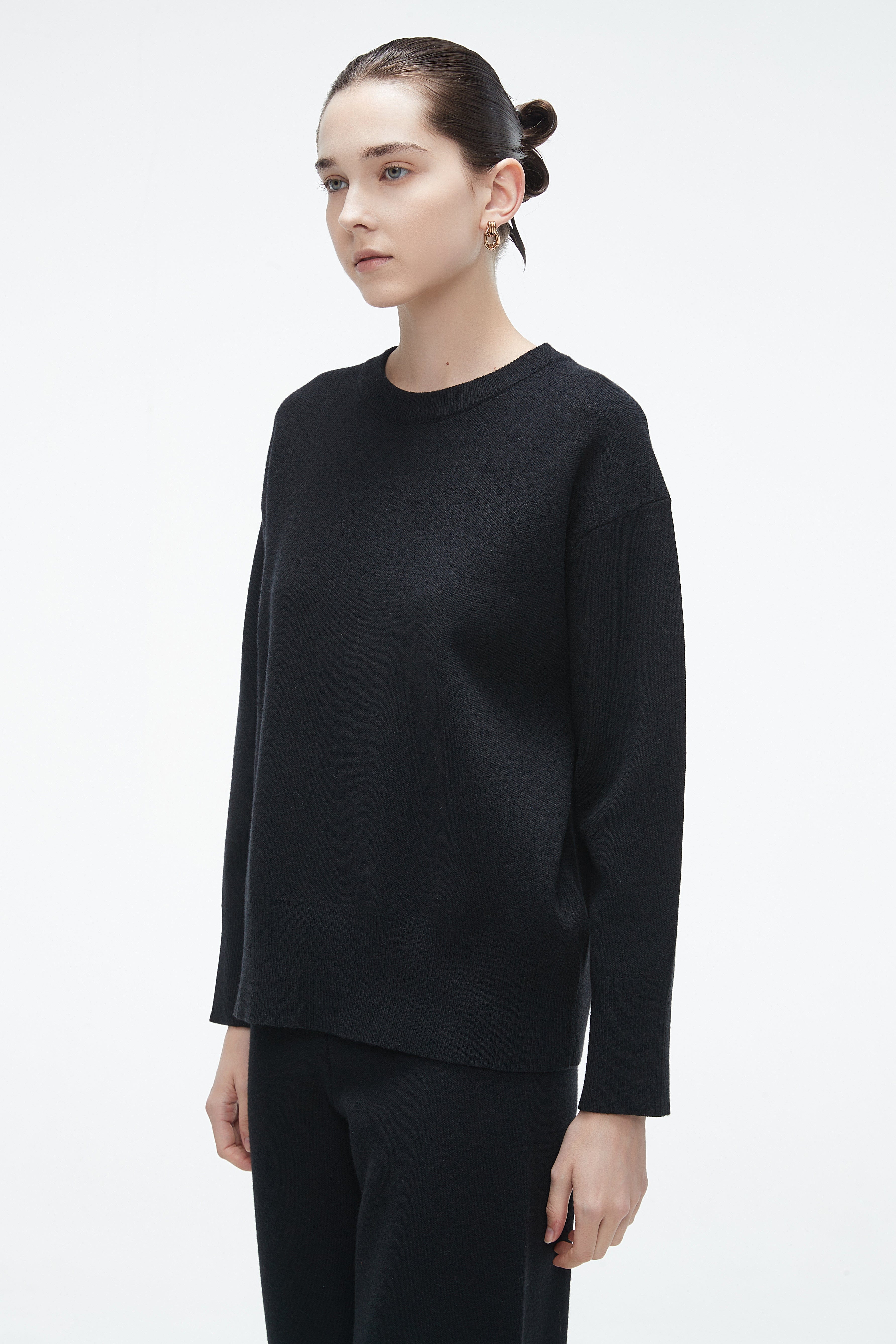 Long-Sleeve Solid Winter Blouse