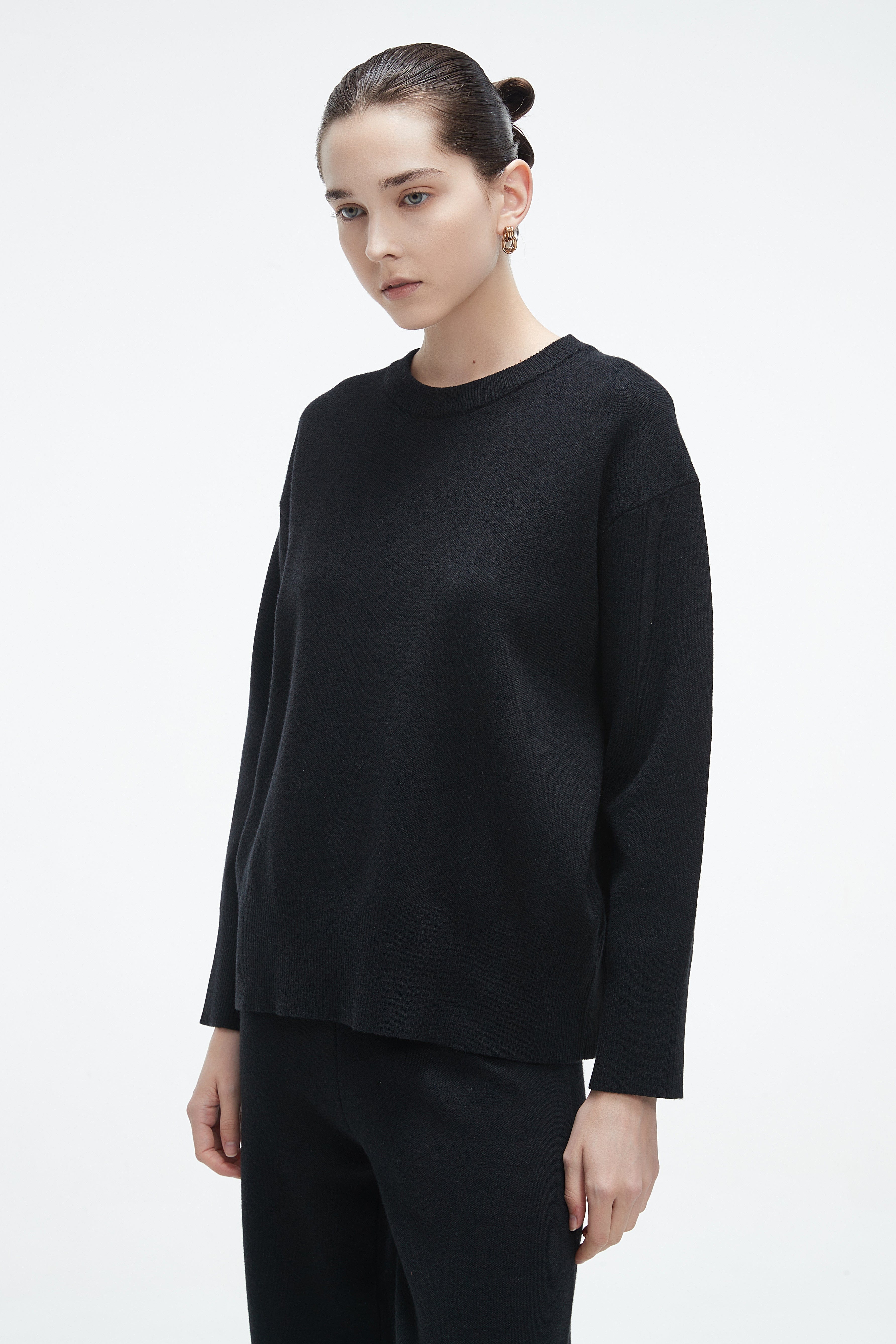 Long-Sleeve Solid Winter Blouse