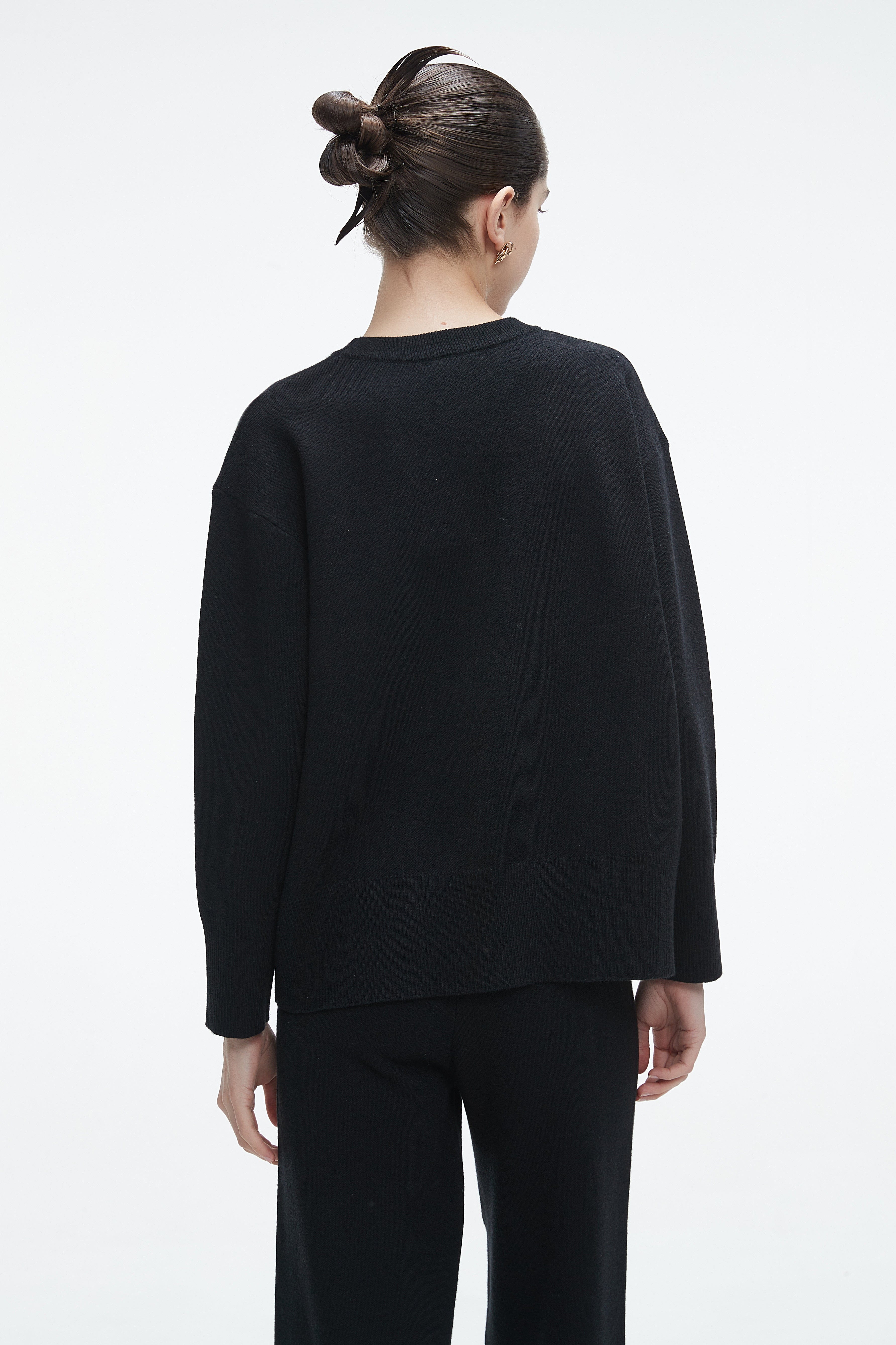 Long-Sleeve Solid Winter Blouse