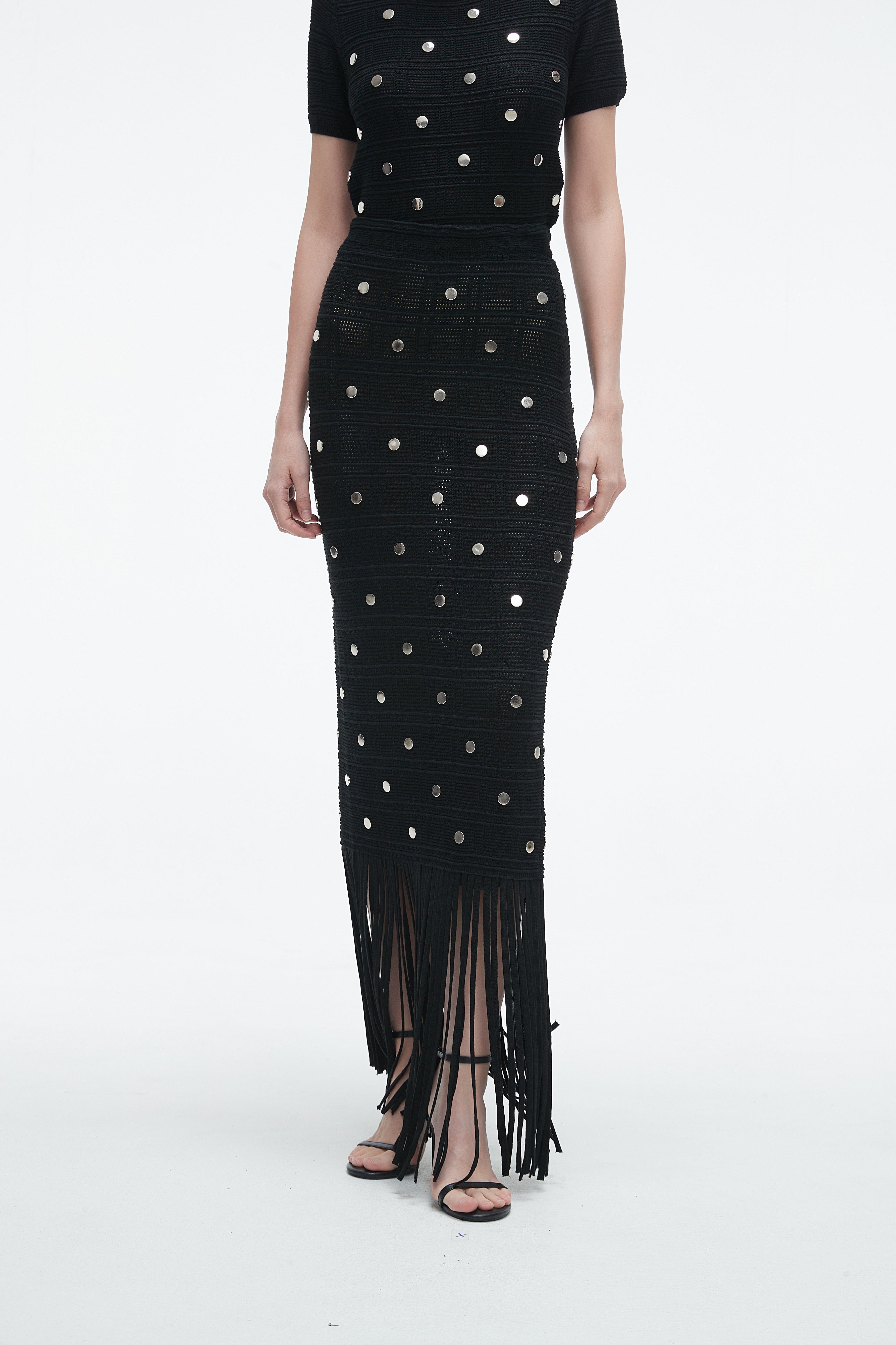 Skirt Embellished With Rhinestones