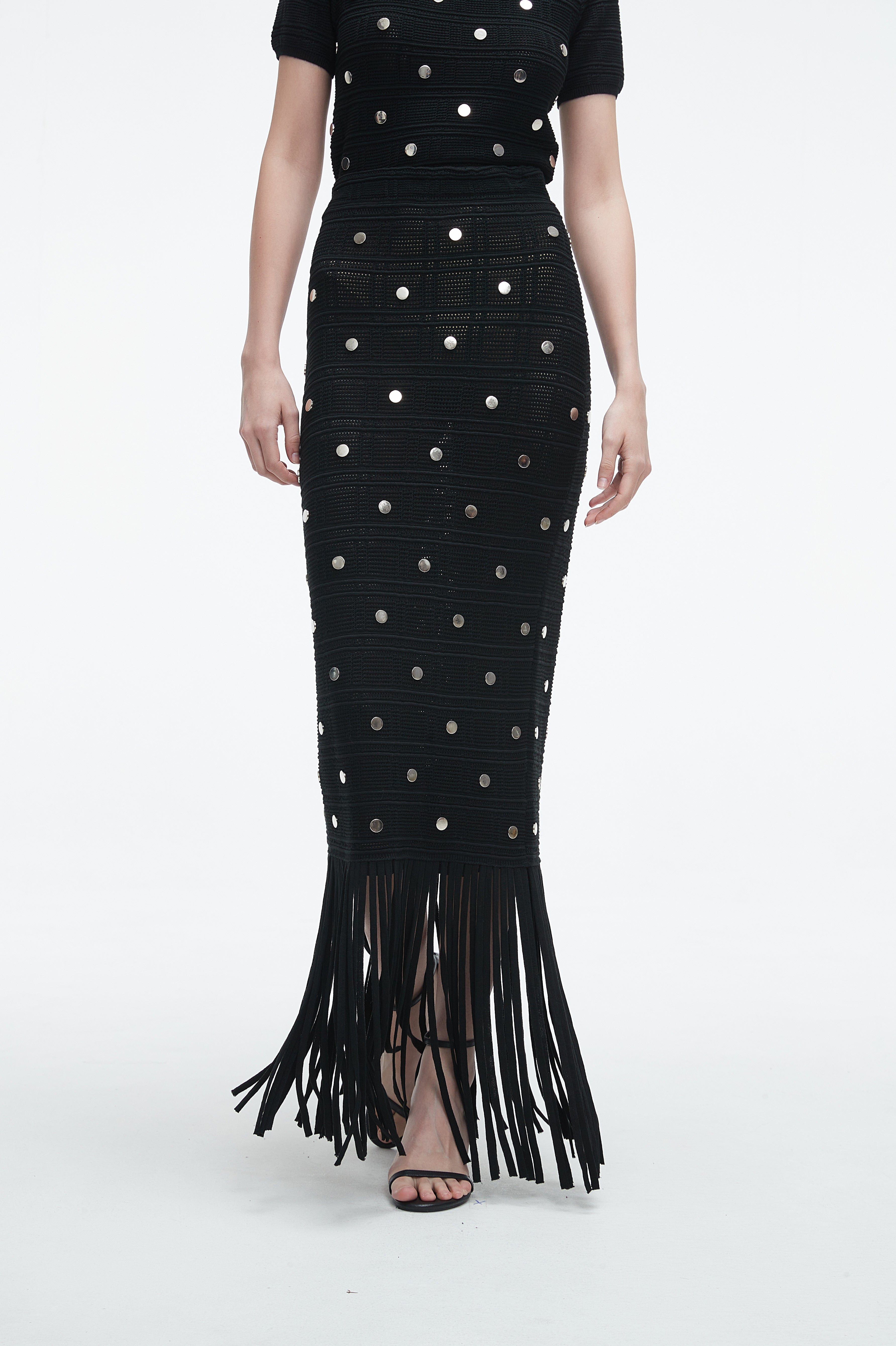 Skirt Embellished With Rhinestones