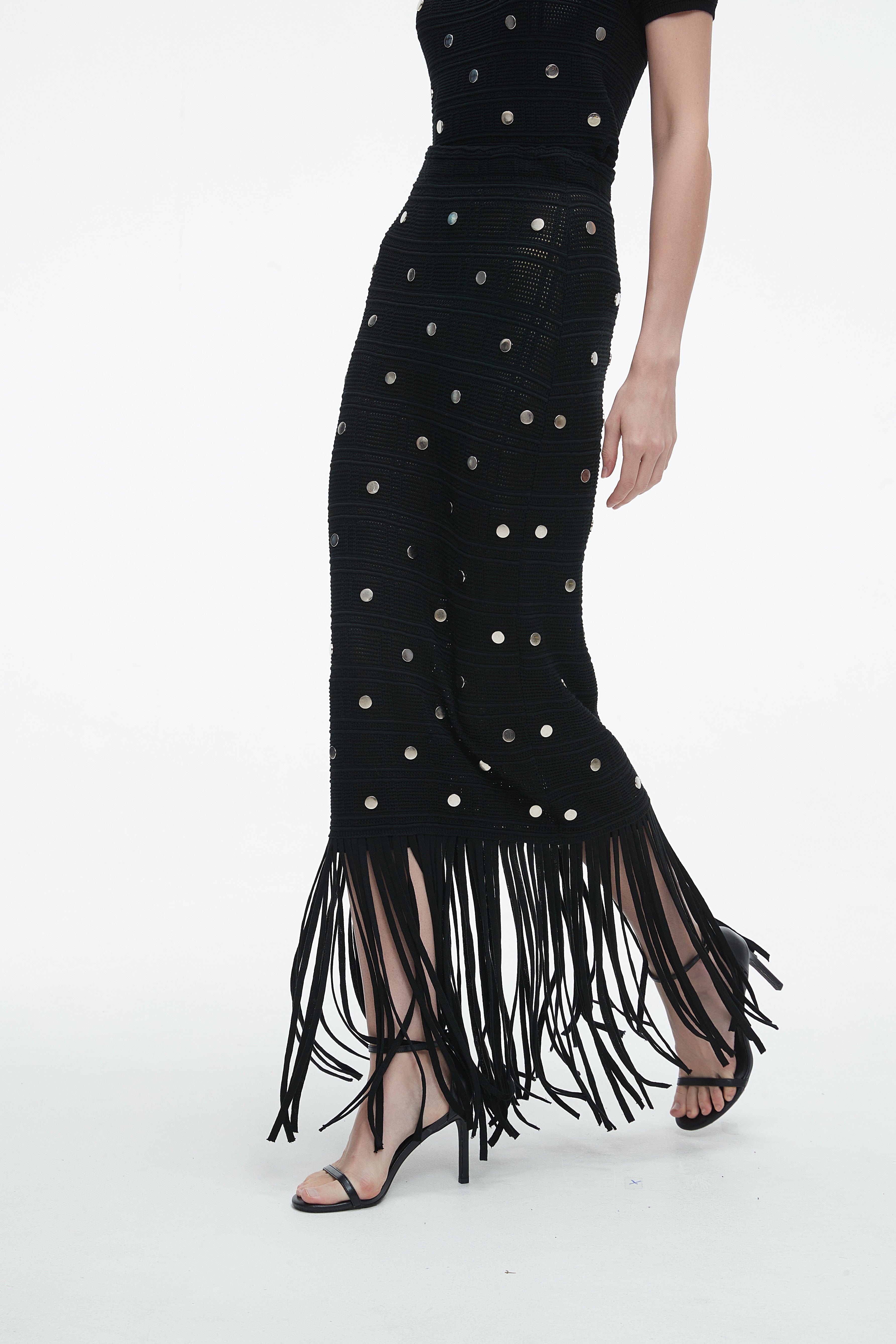 Skirt Embellished With Rhinestones