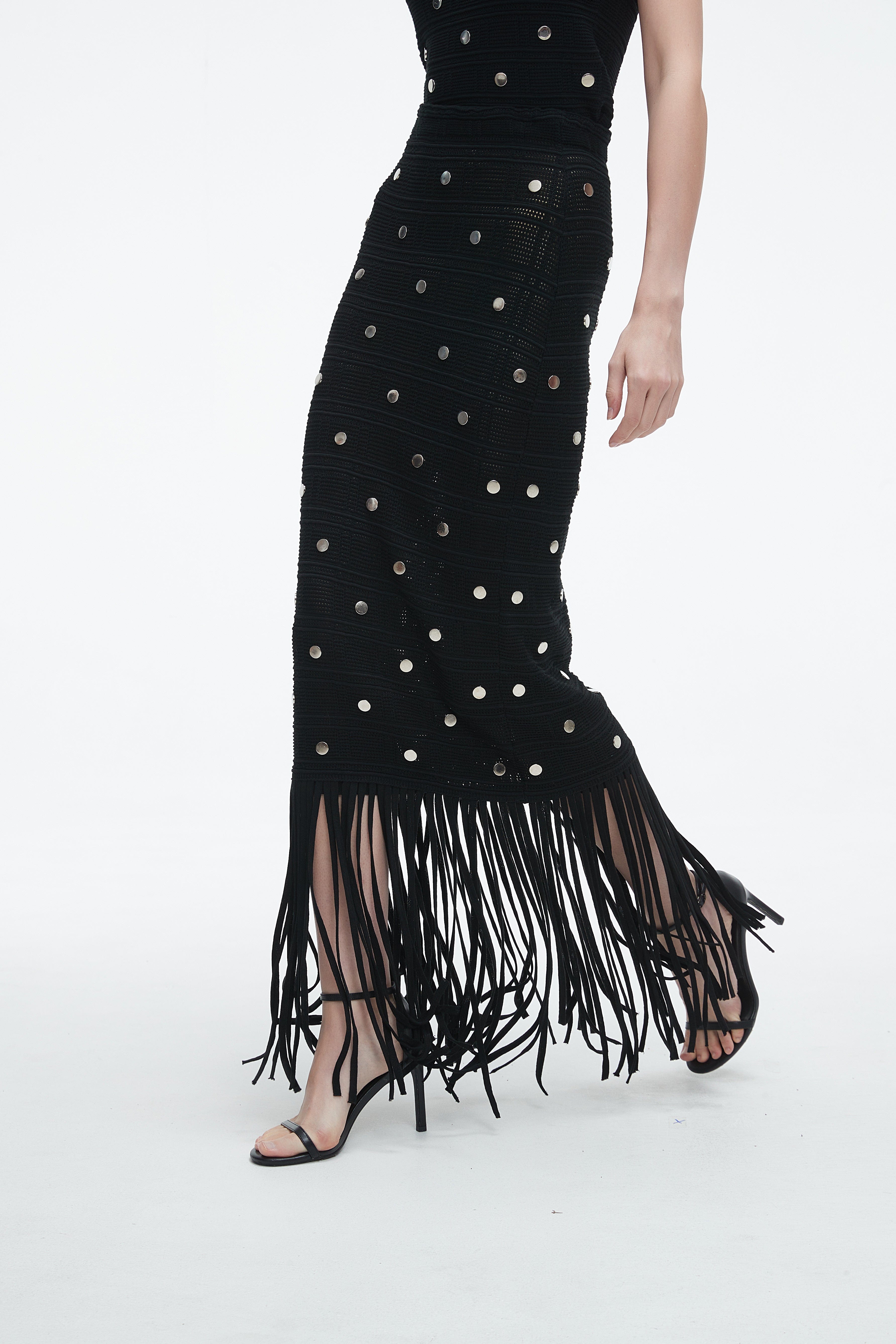 Skirt Embellished With Rhinestones