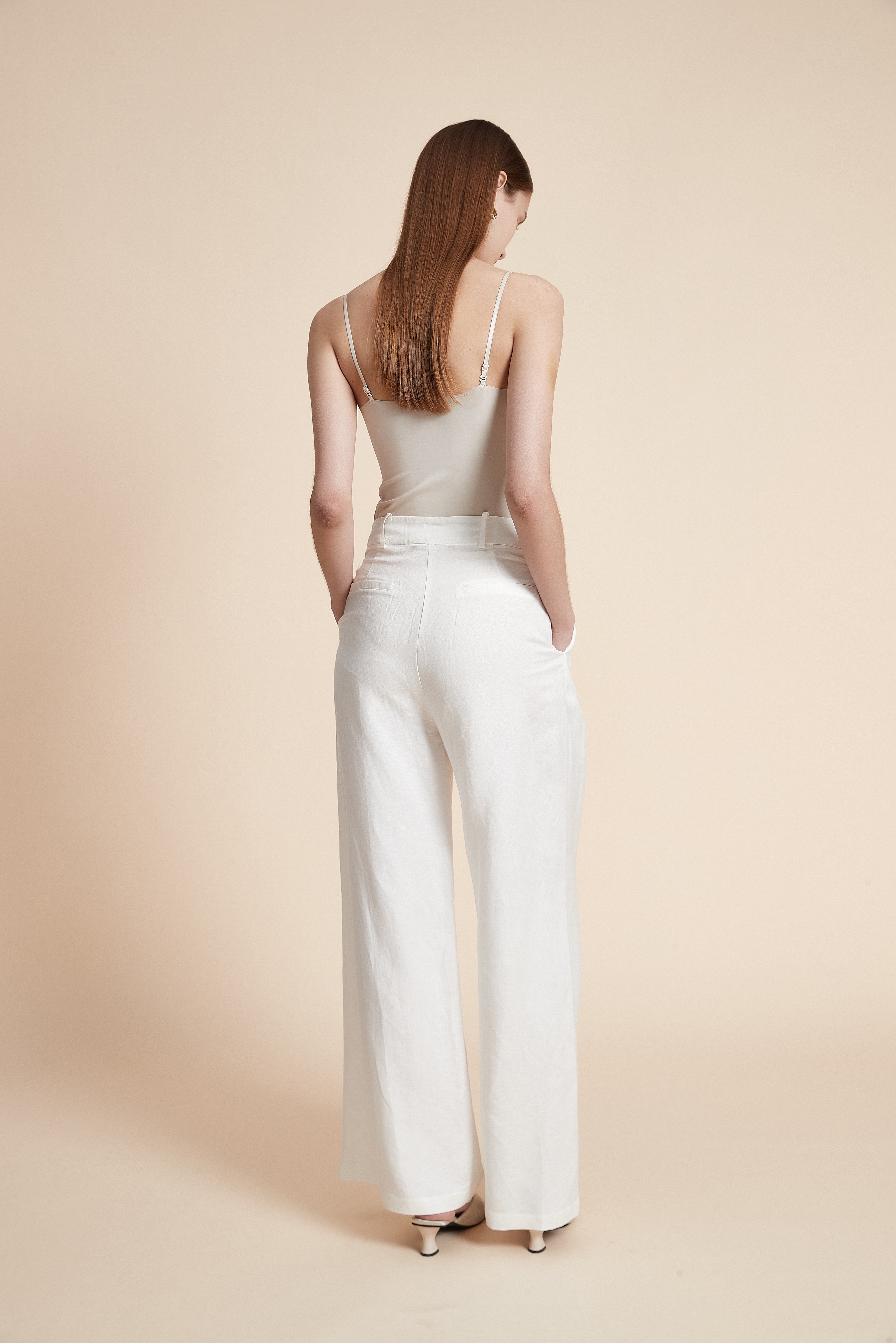 Wide Plain Pants with Pockets