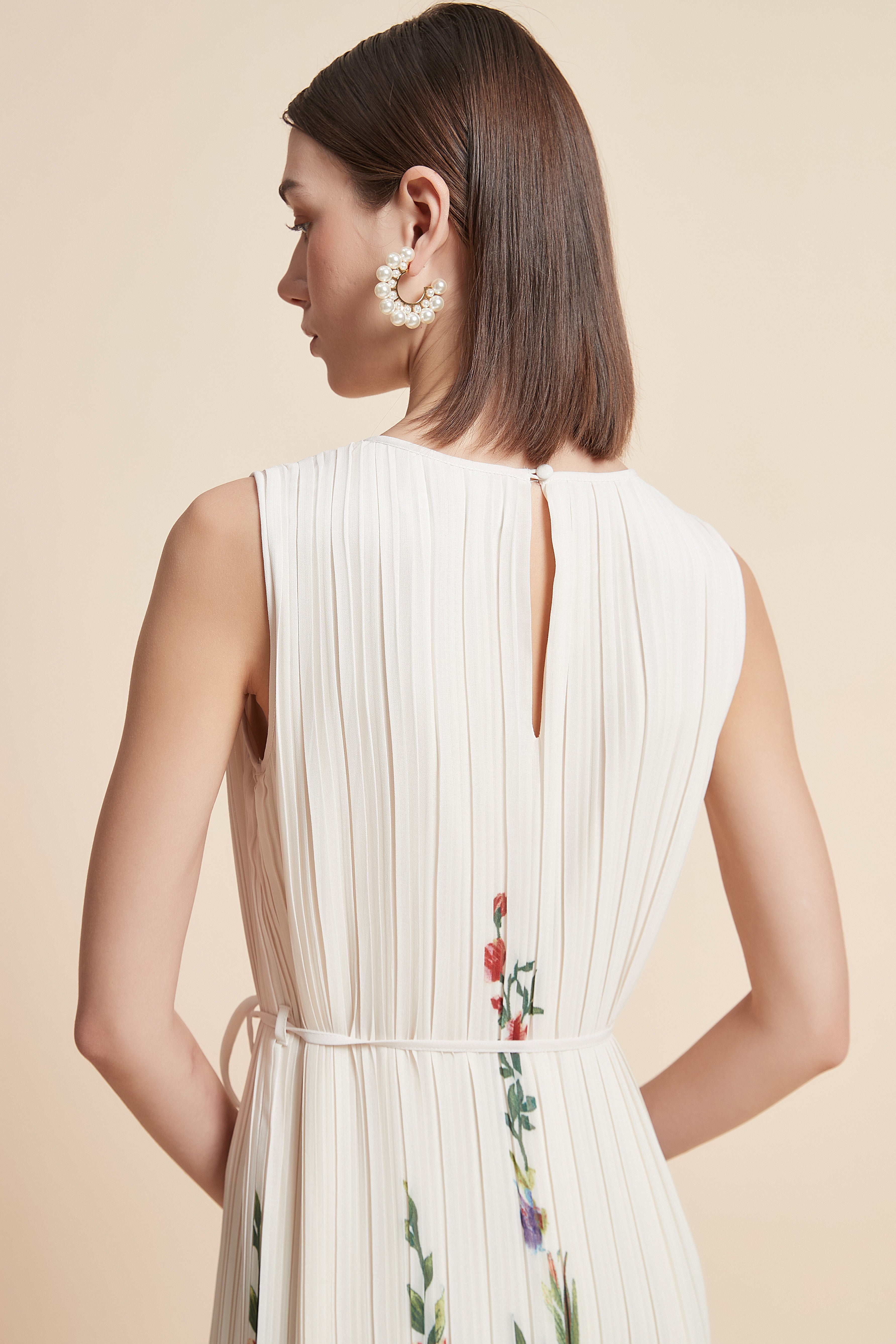 Print Sleeveless Long Dress