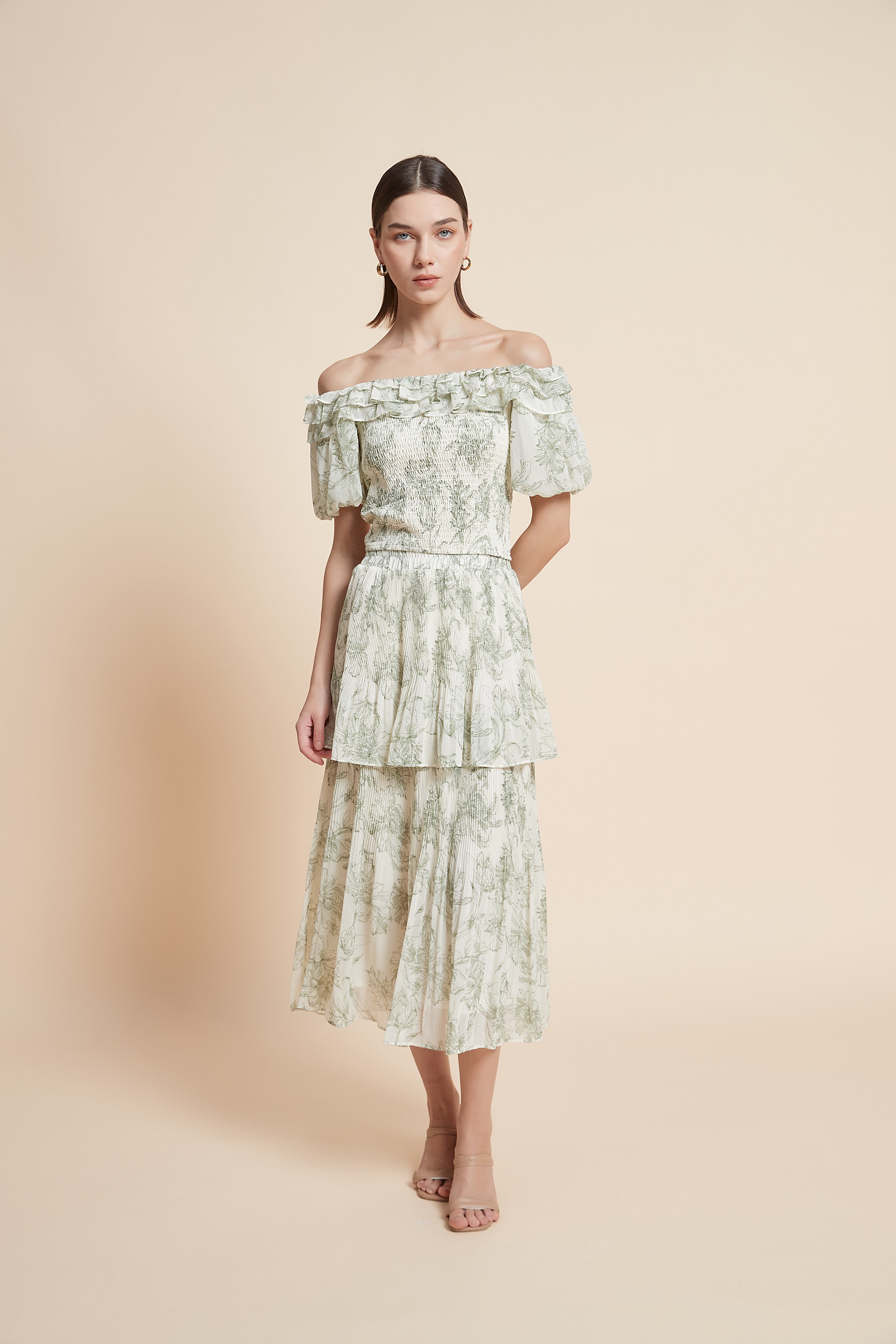 تنورة ميدي منقوشة أدوار