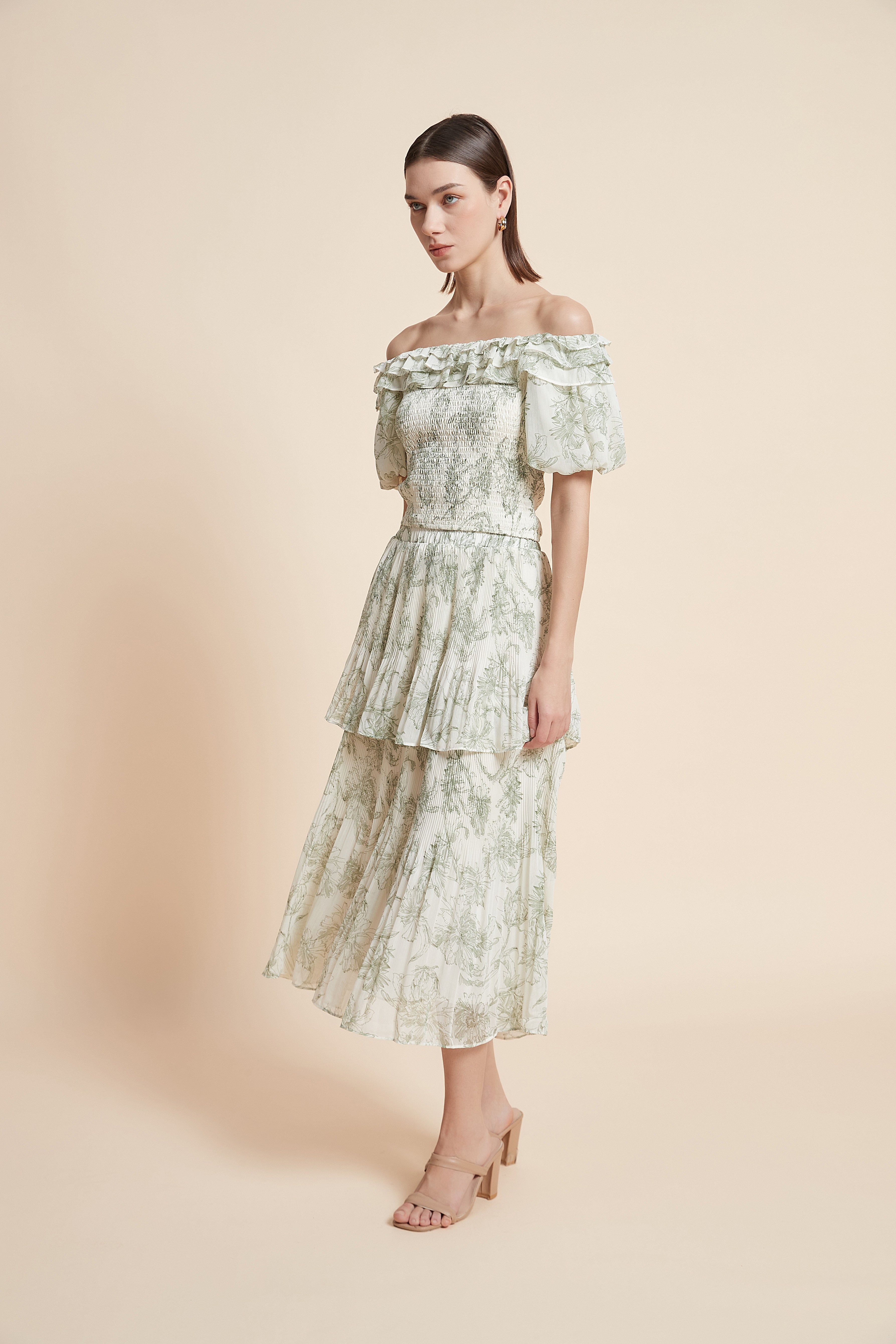 تنورة ميدي منقوشة أدوار