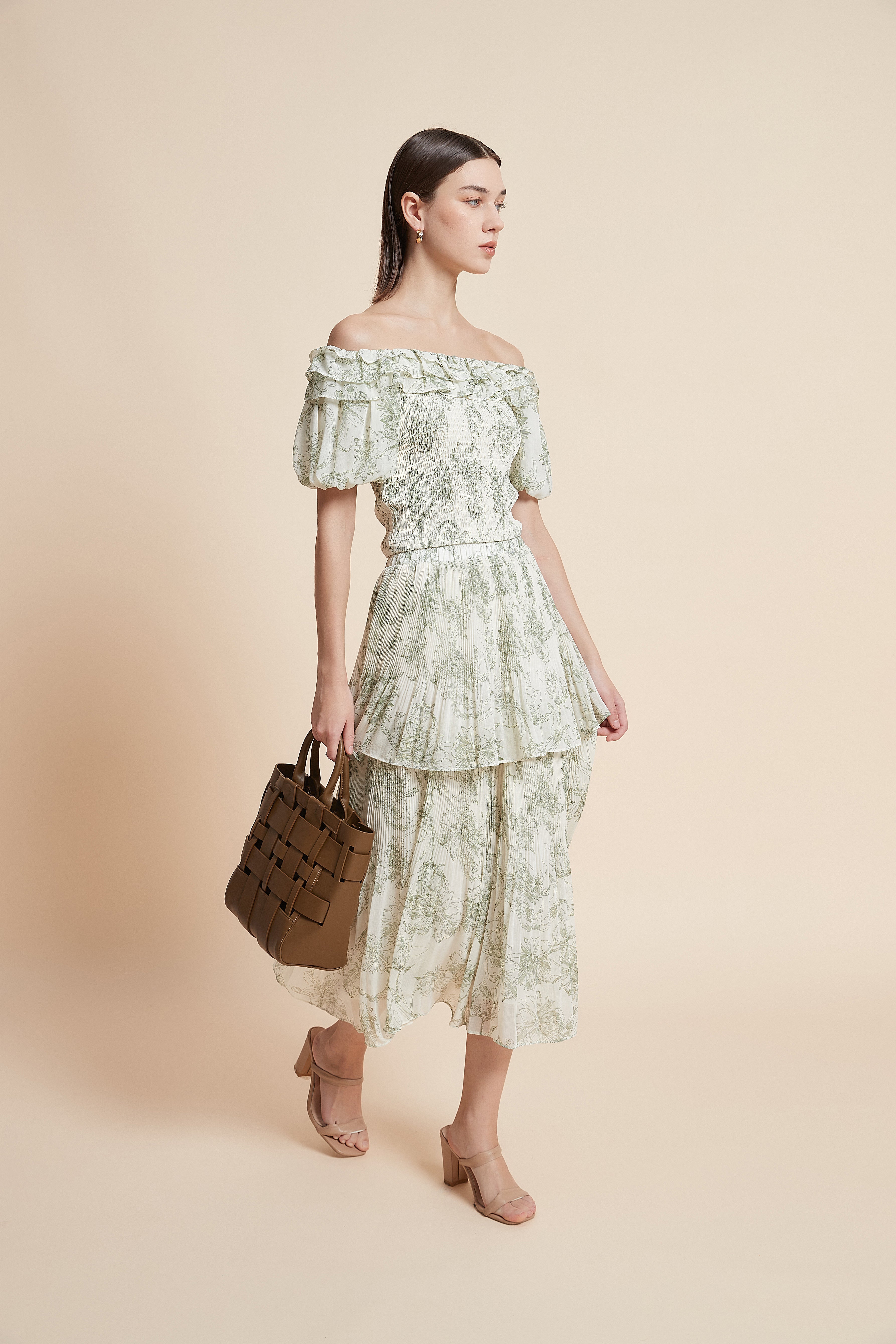 تنورة ميدي منقوشة أدوار