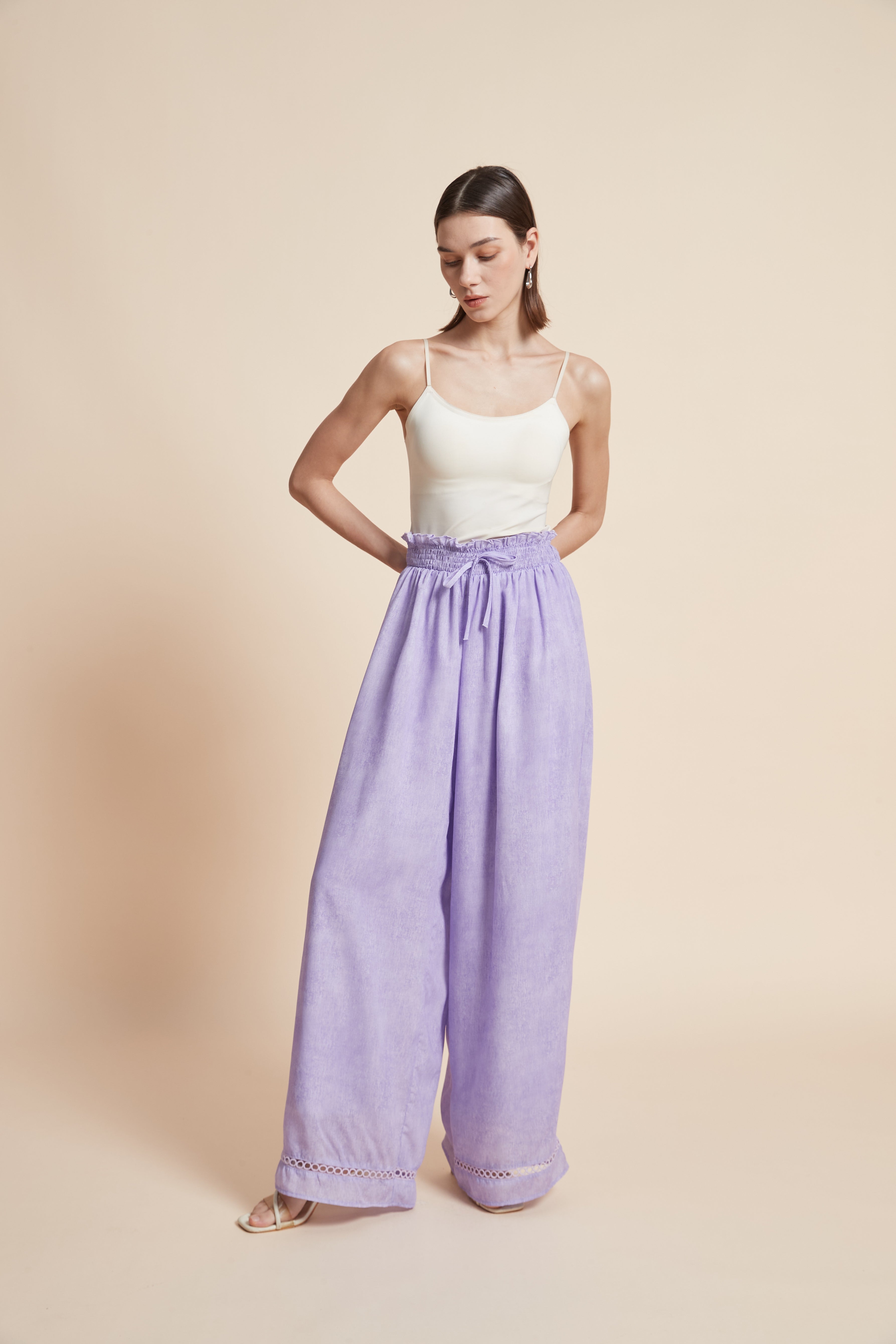 بنطلون واسع سادة