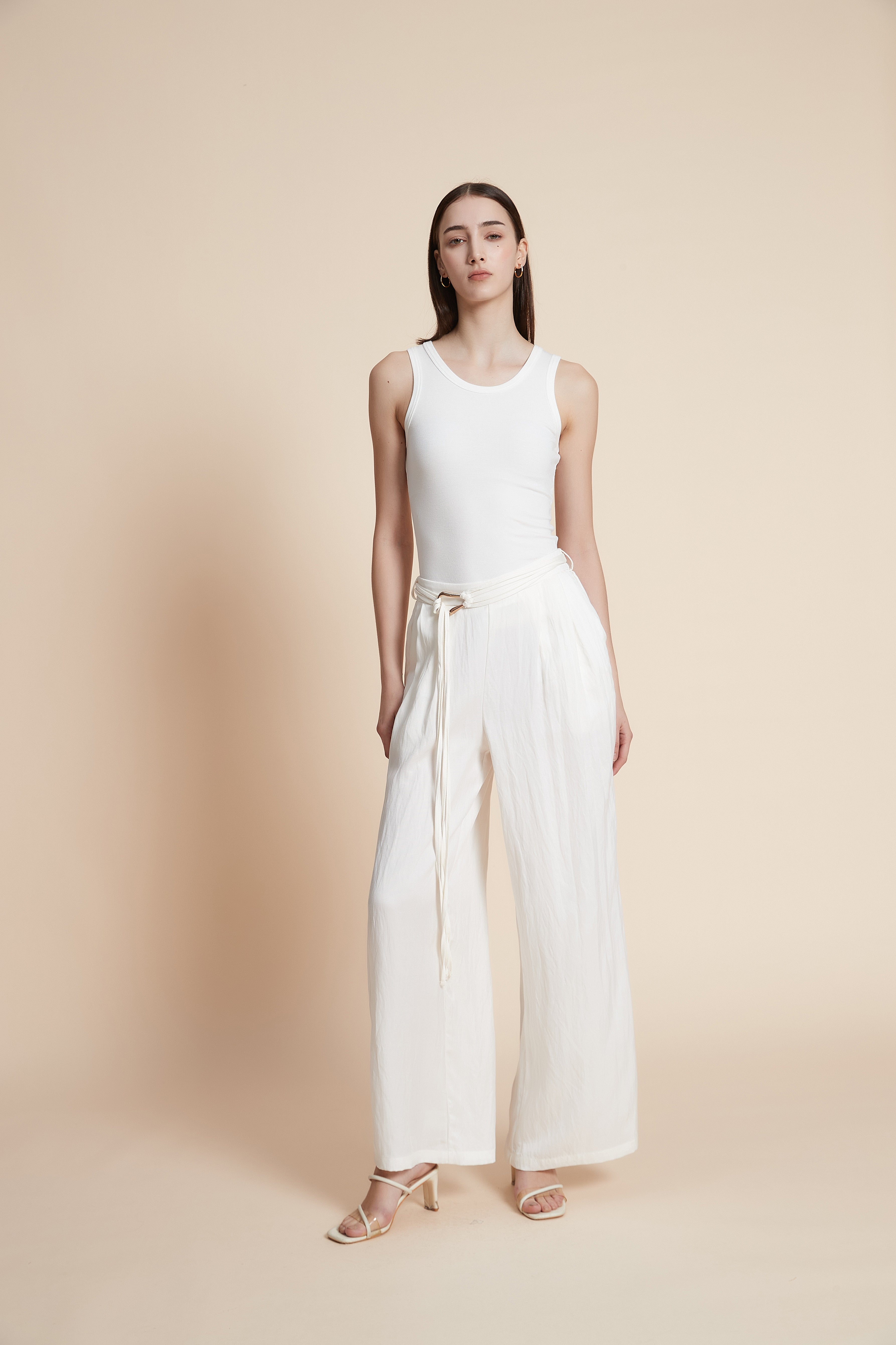 بنطلون واسع طويل سادة