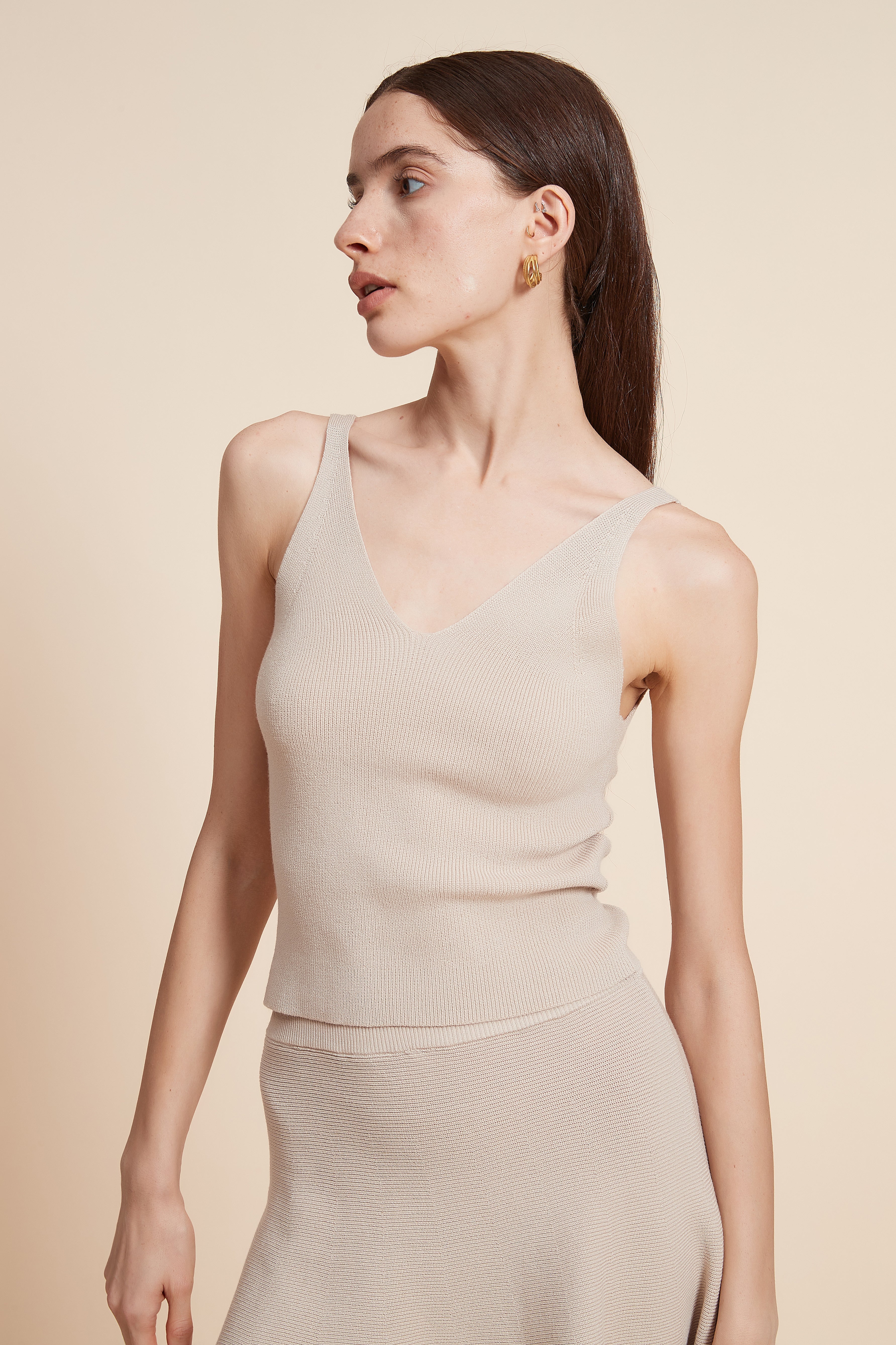 Strappy Blouse With V-Neckline