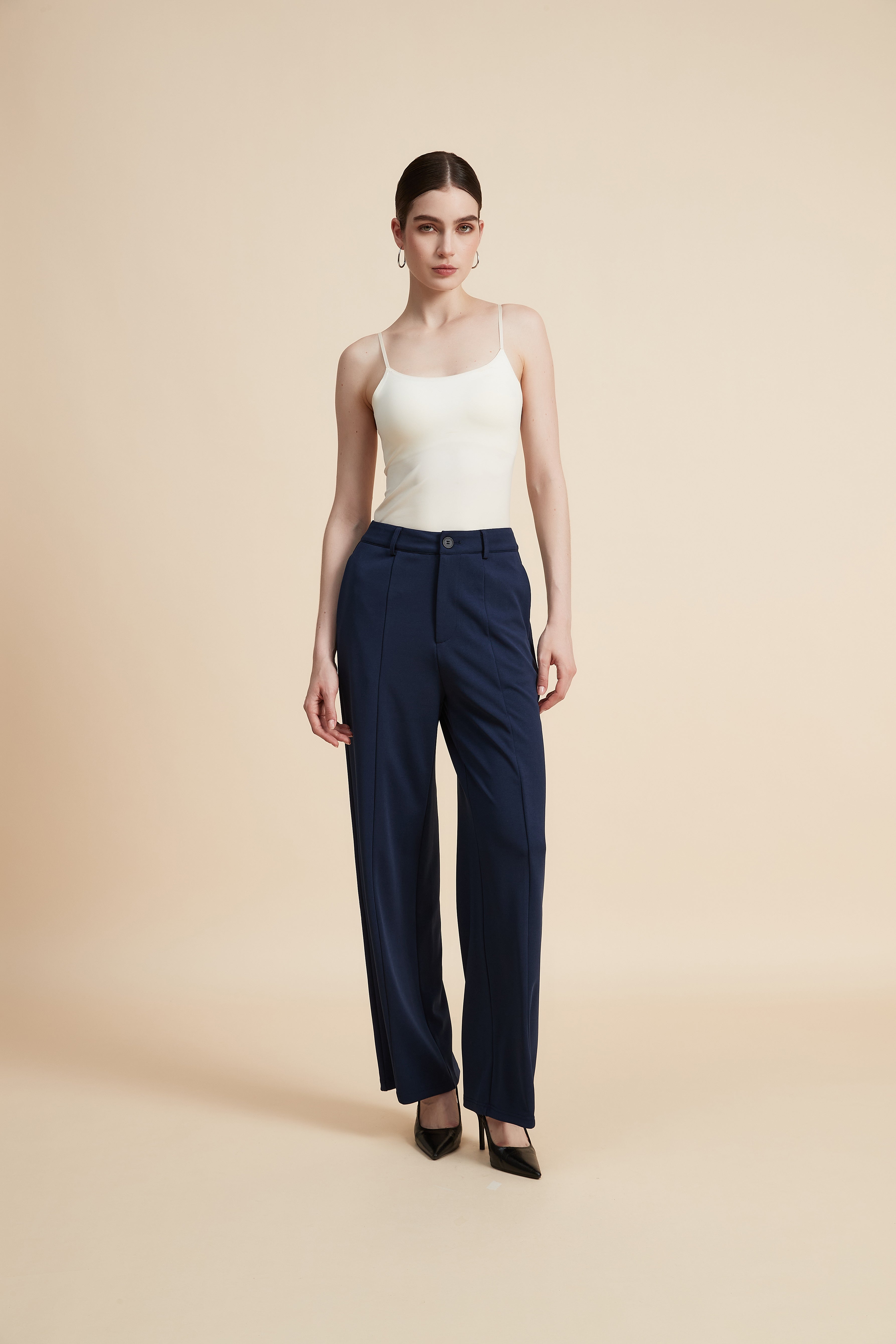 Wide Leg Solid Pants