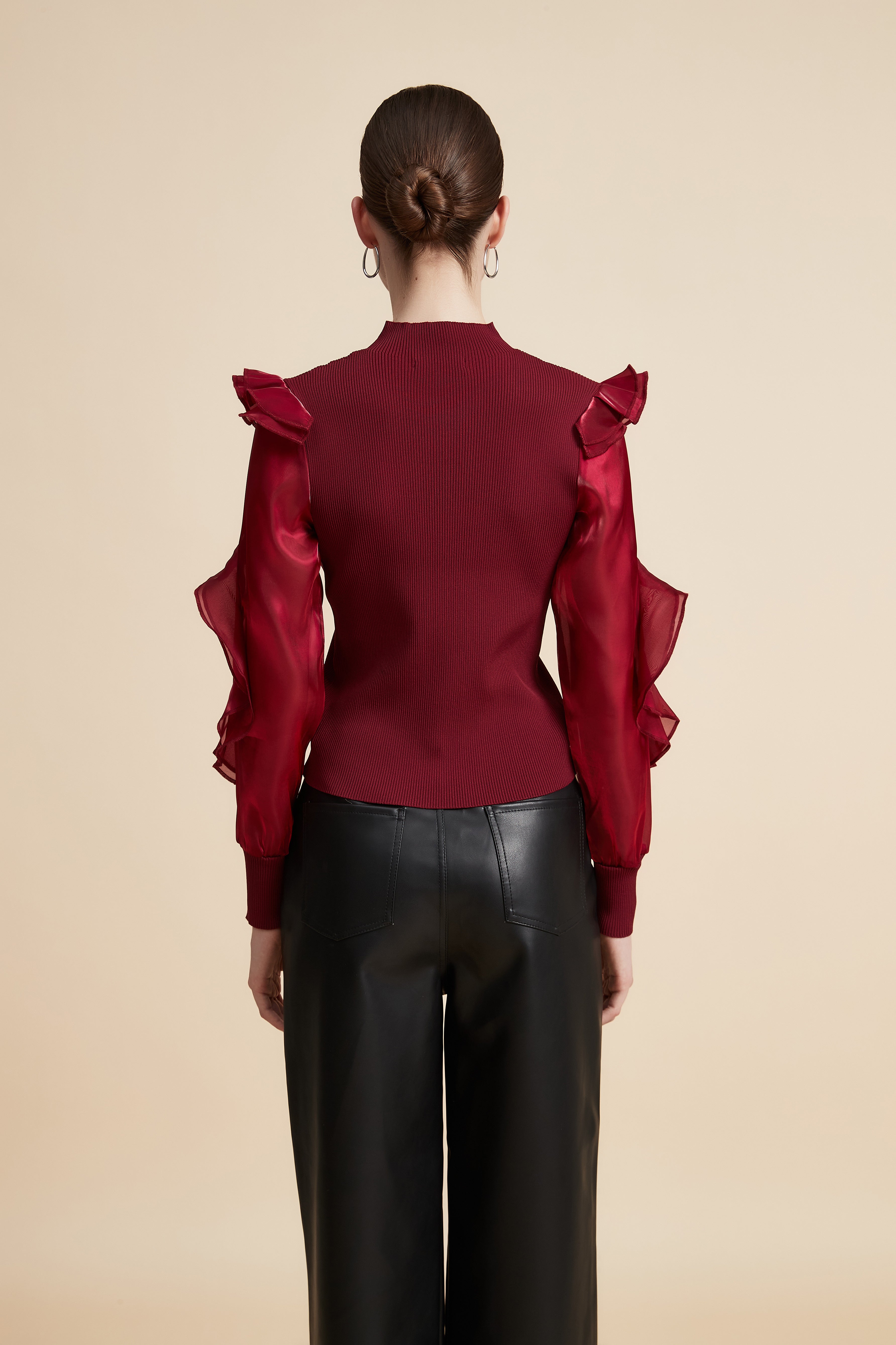 Long Sleeve High Neck Sweatshirt