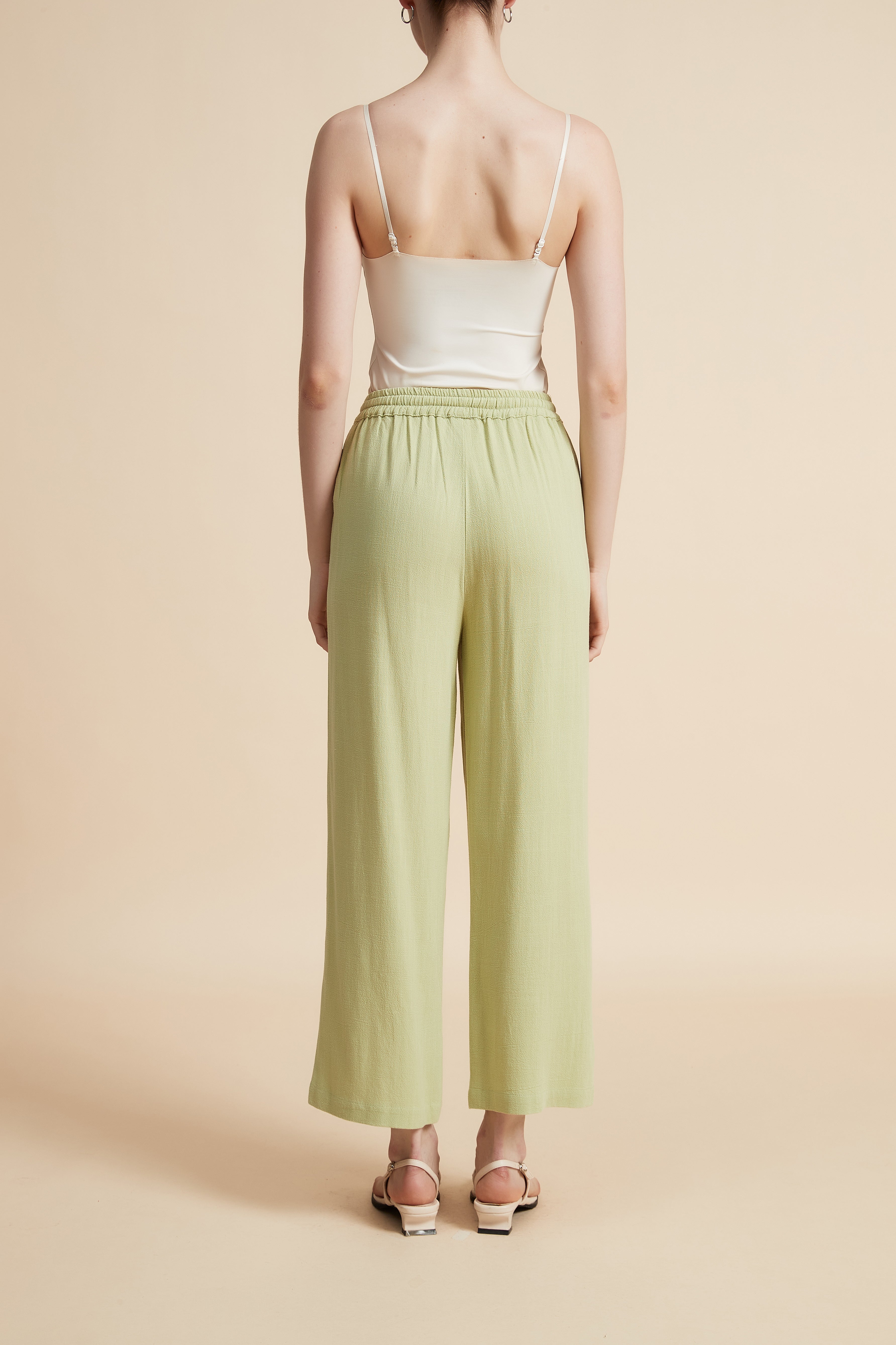 Wide-Leg Drawstring Pants