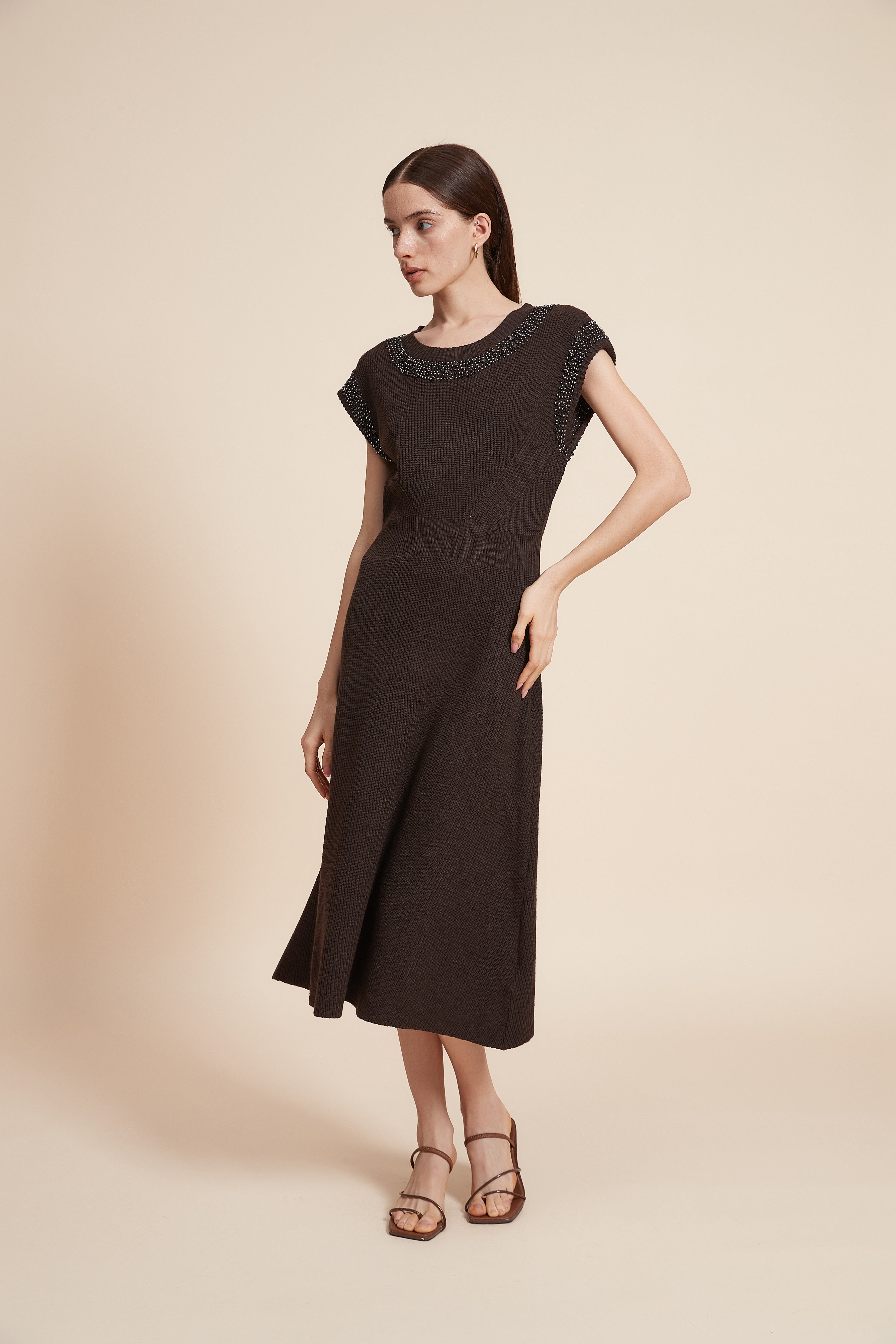 Plain Short Sleeve Maxi Dress