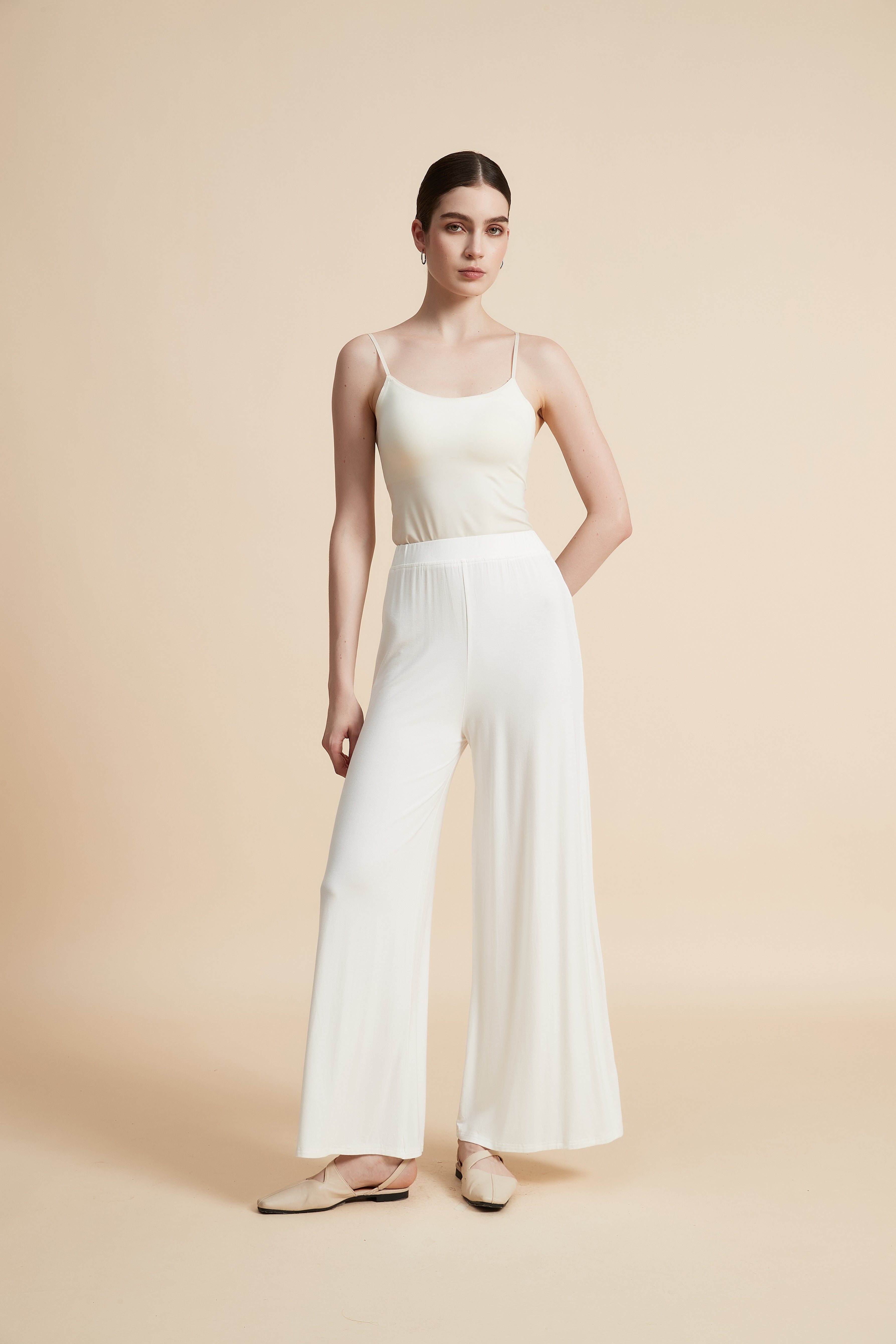 Wide Leg Solid Pants