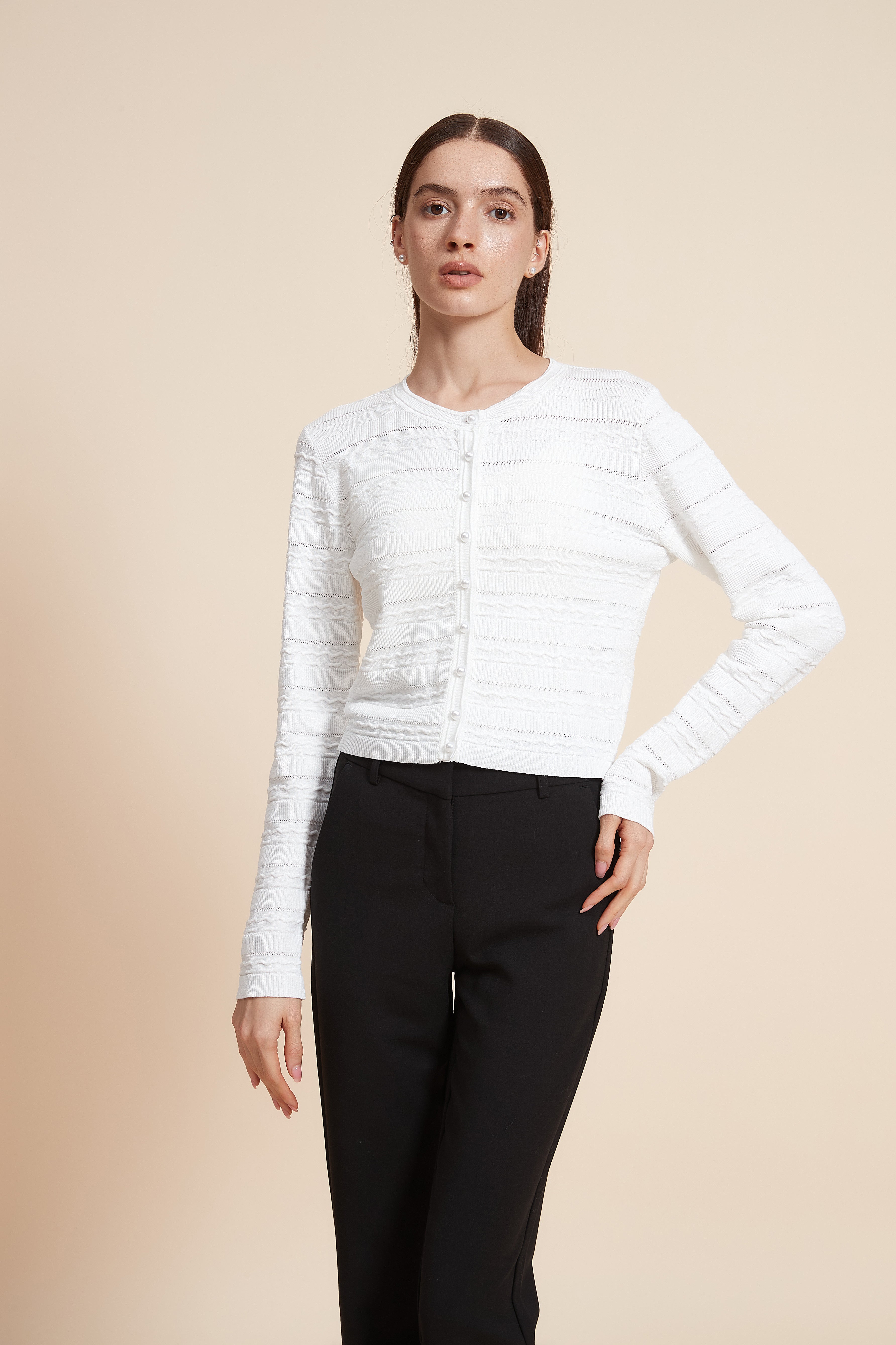 Striped Long Sleeve Blouse