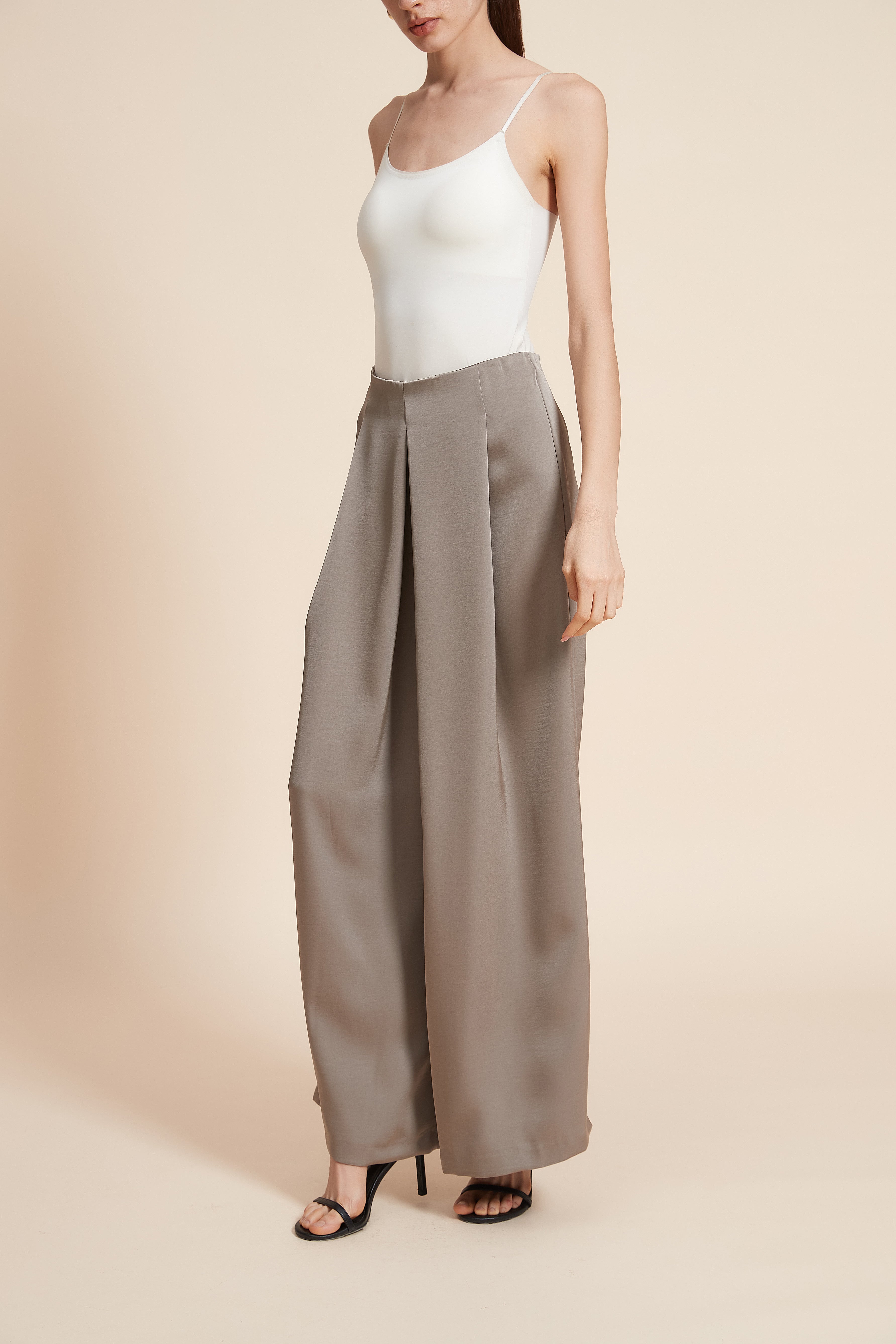 Print Wide-Leg Long Trousers