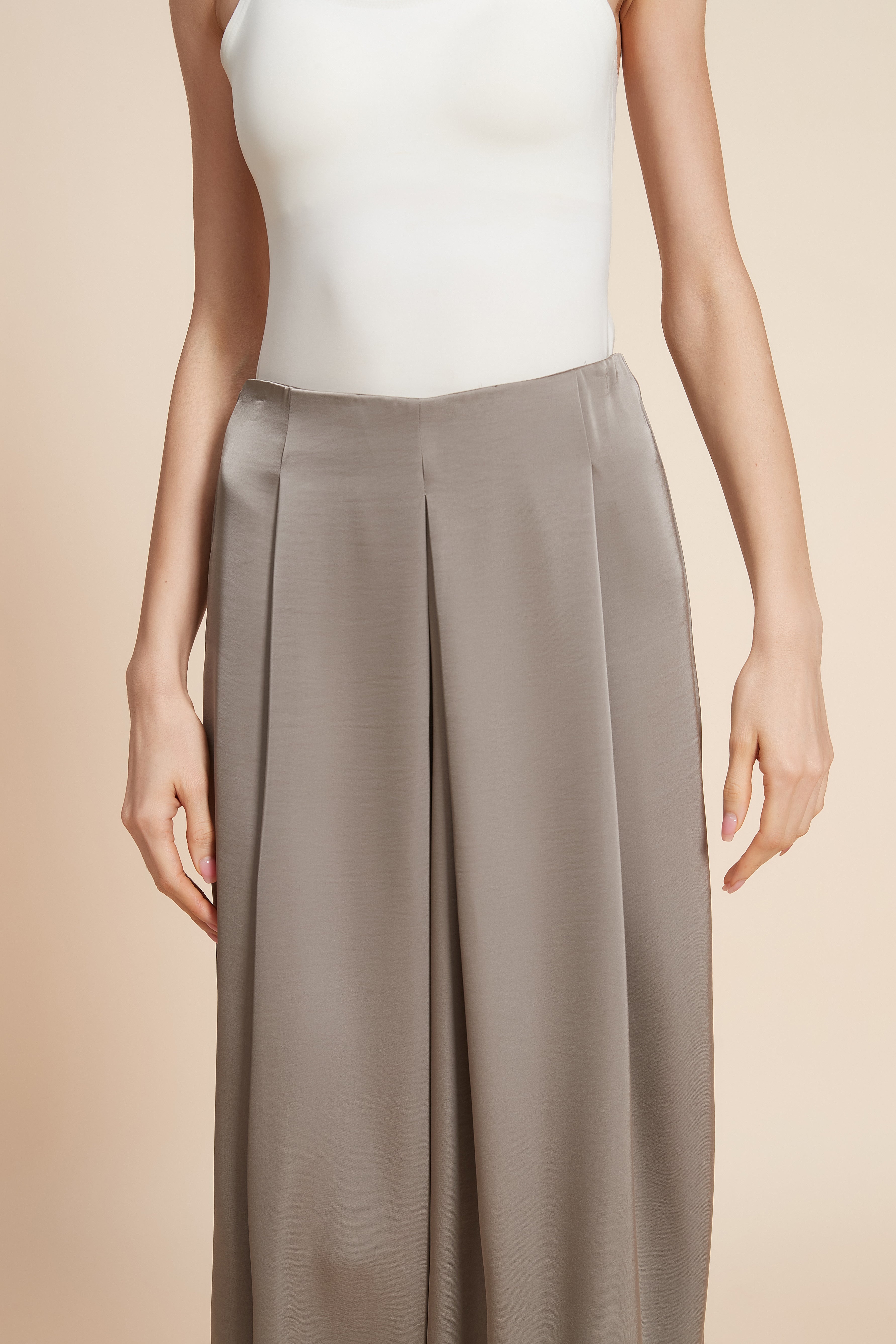 Print Wide-Leg Long Trousers