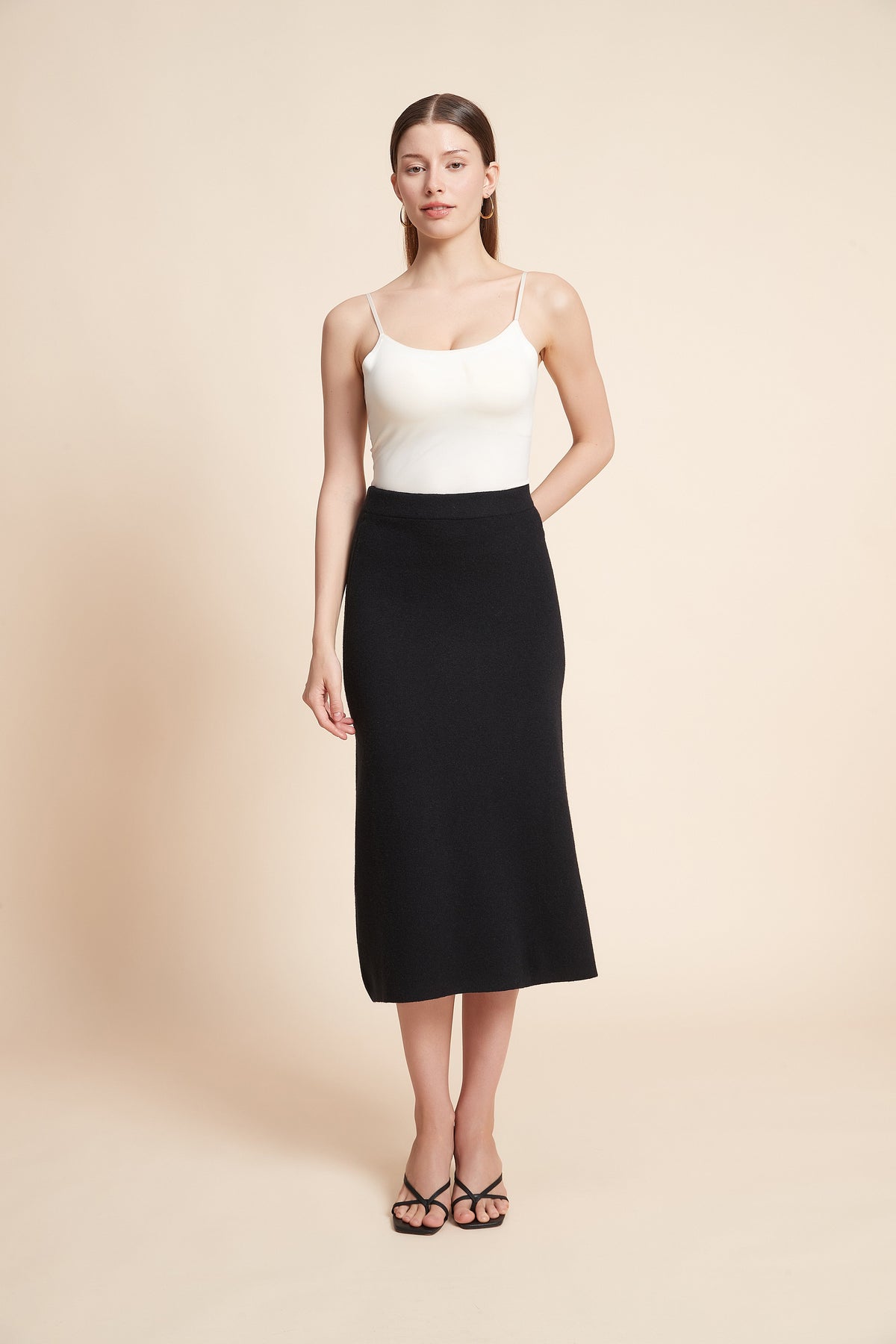 Plain Midi Skirt
