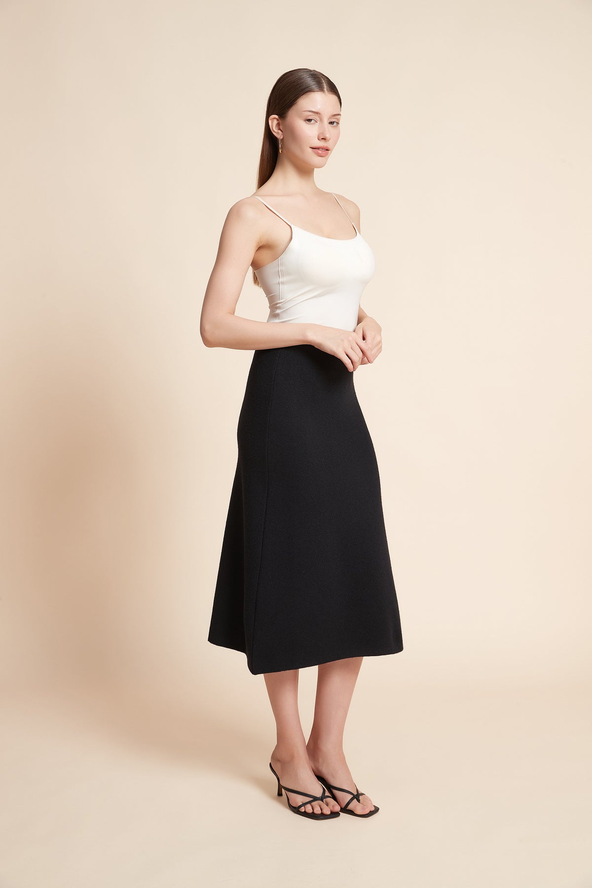 Plain Midi Skirt