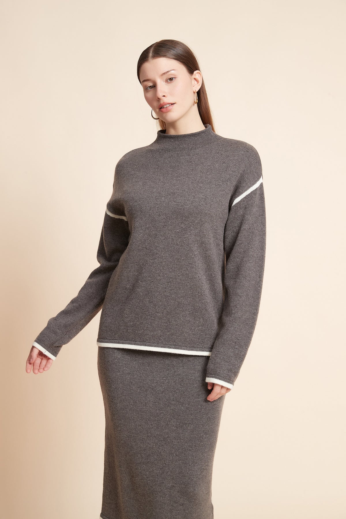 High Neck Long Sleeve Top