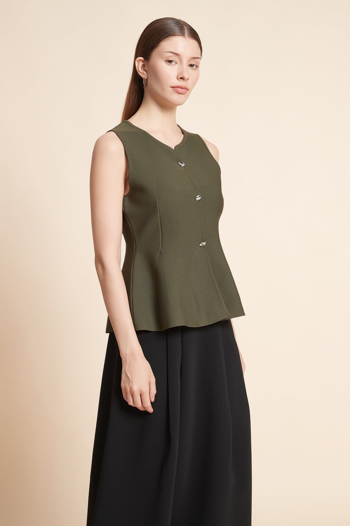 Ruched Sleeveless Top