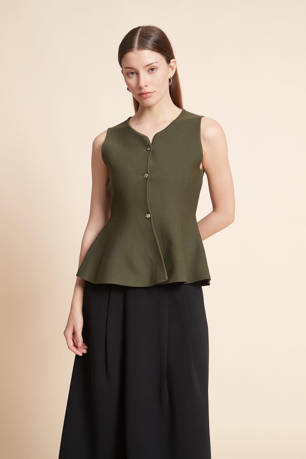 Ruched Sleeveless Top