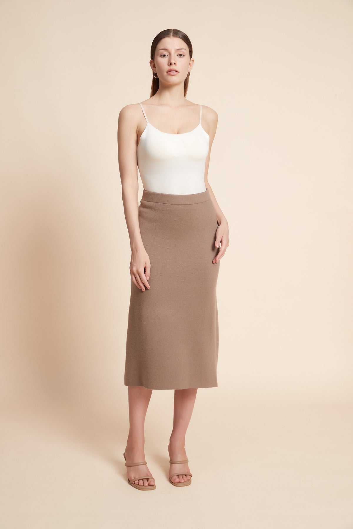 Plain Midi Skirt