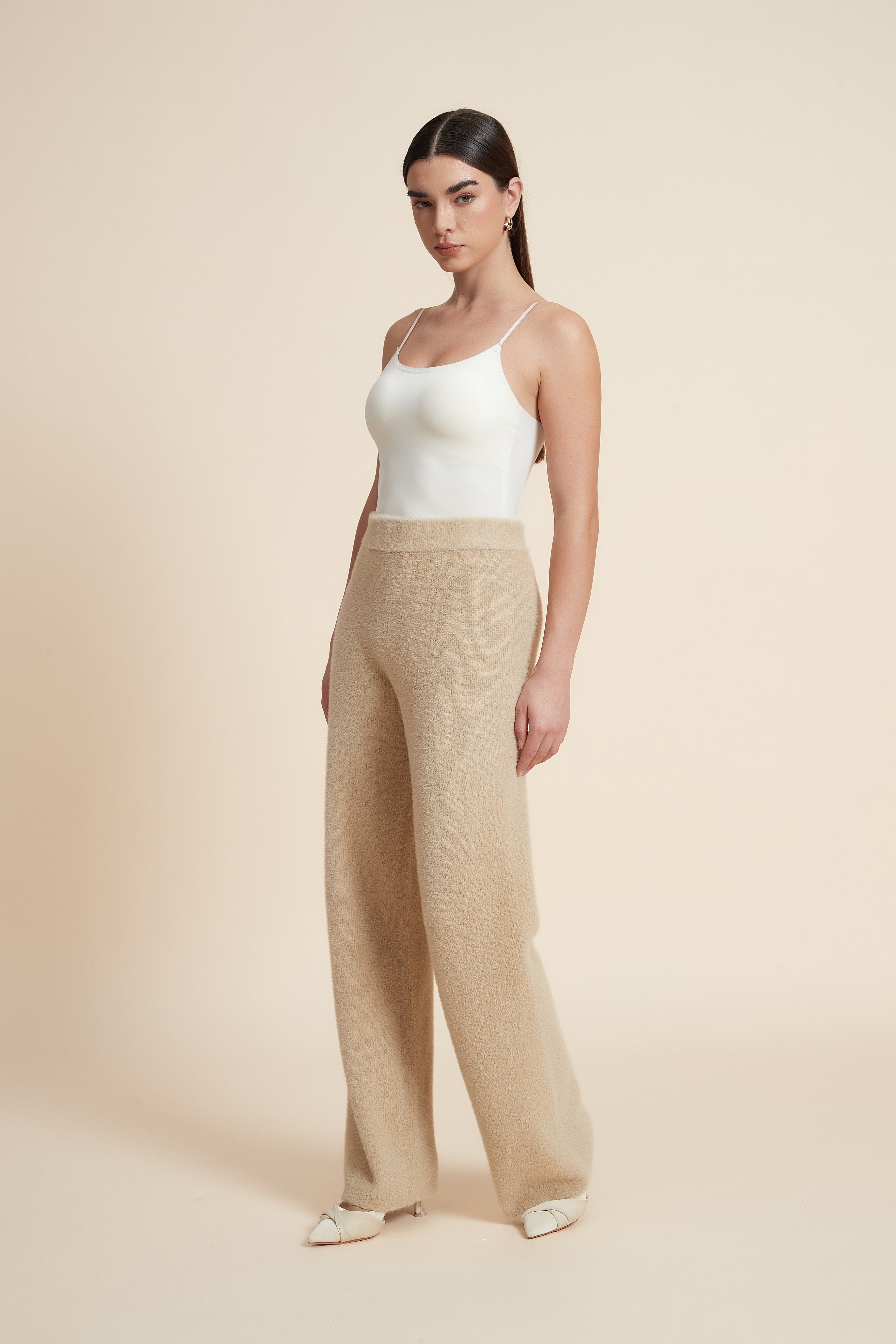 بنطلون طويل سادة برجل واسعة