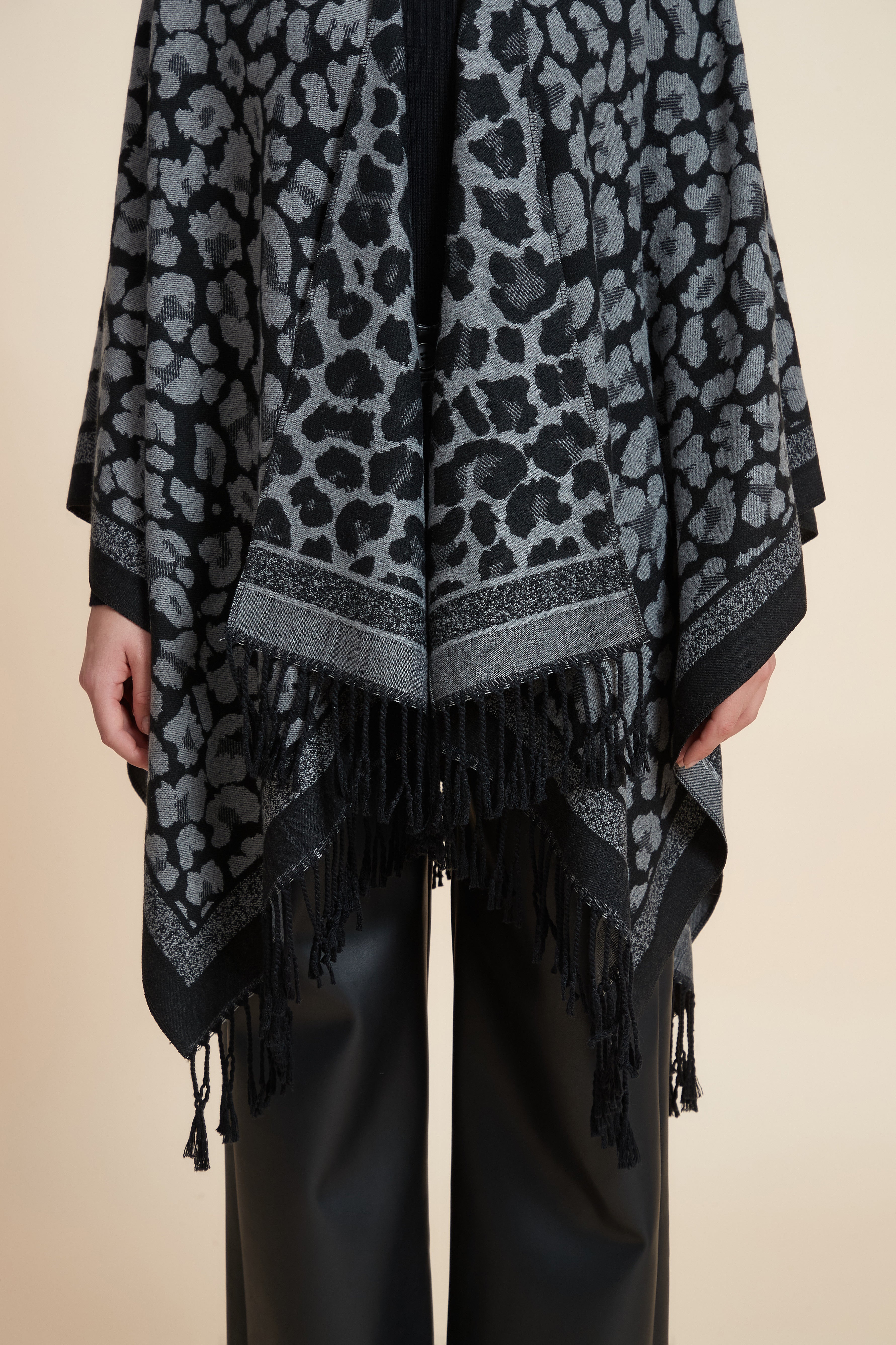 Leopard Print Poncho