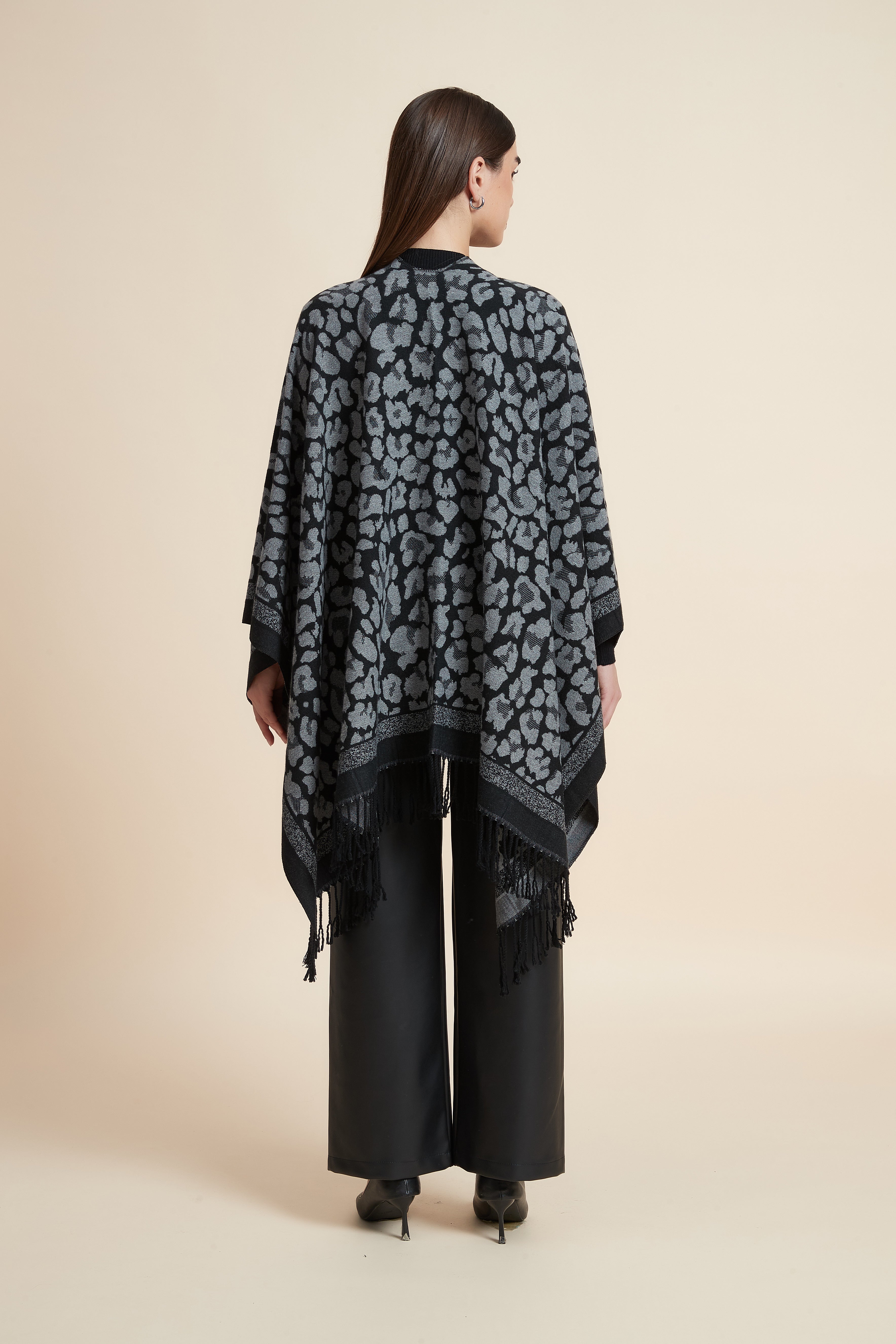 Leopard Print Poncho