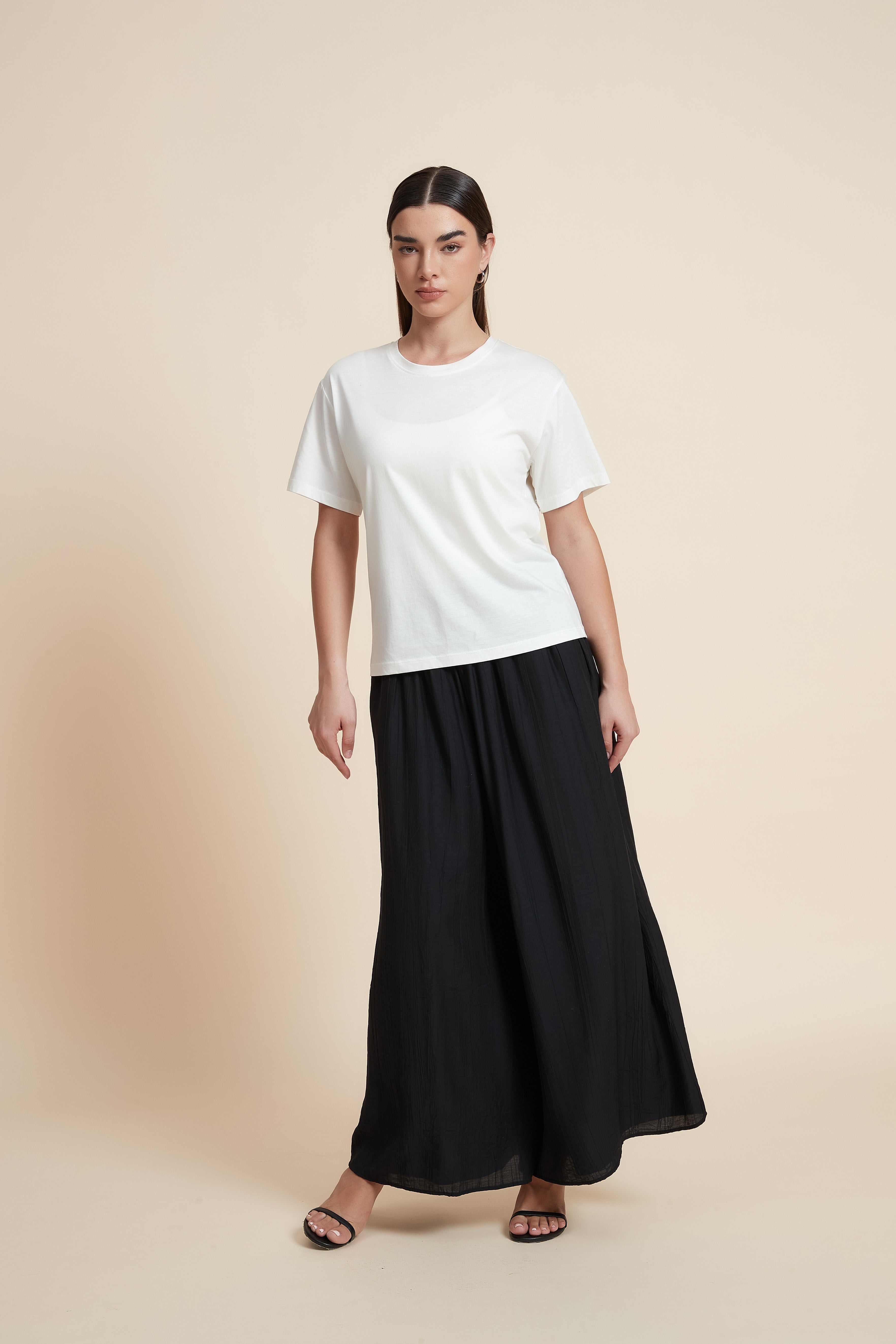 بنطلون طويل وايد ليج سادة