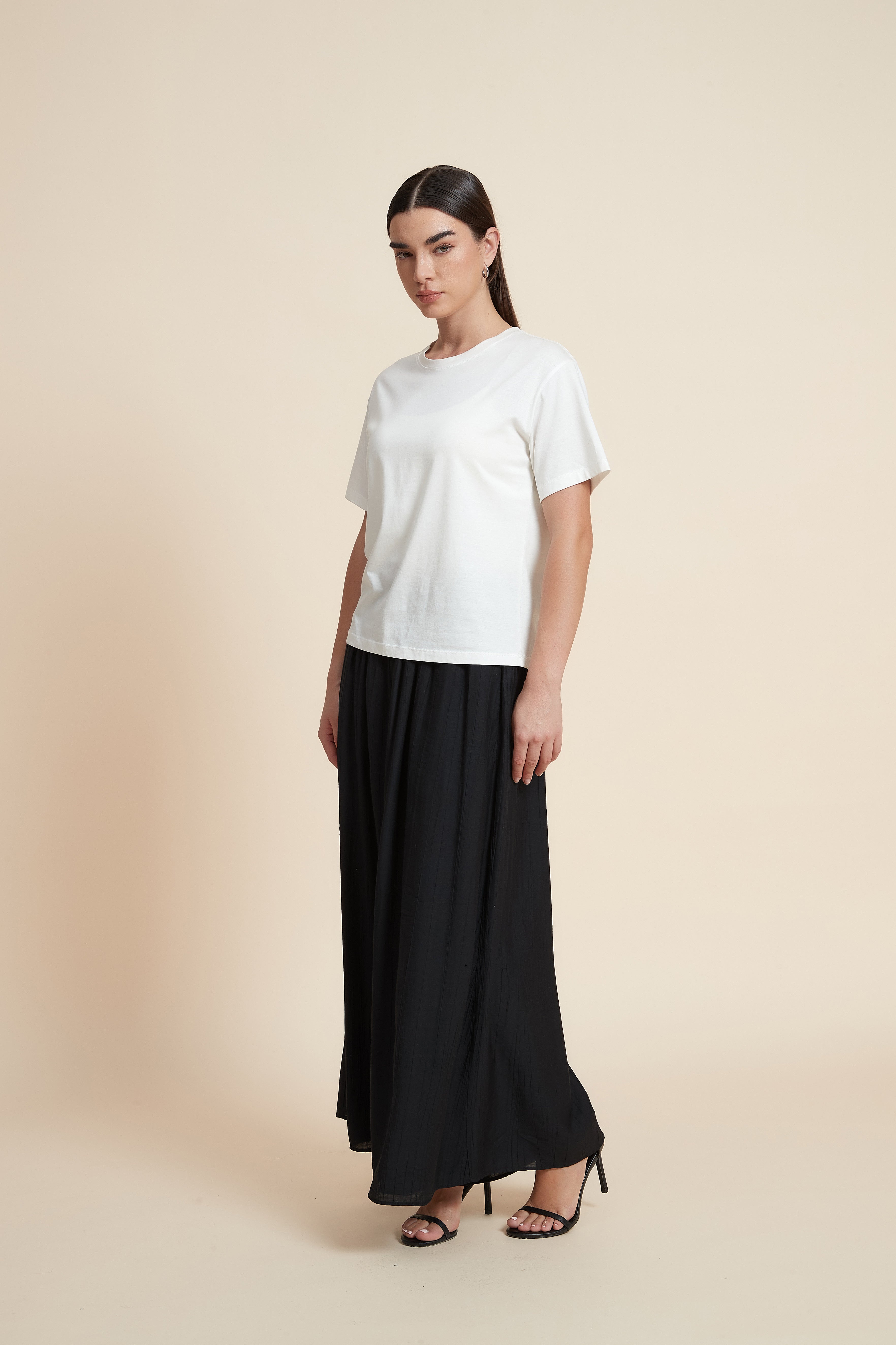 بنطلون طويل وايد ليج سادة