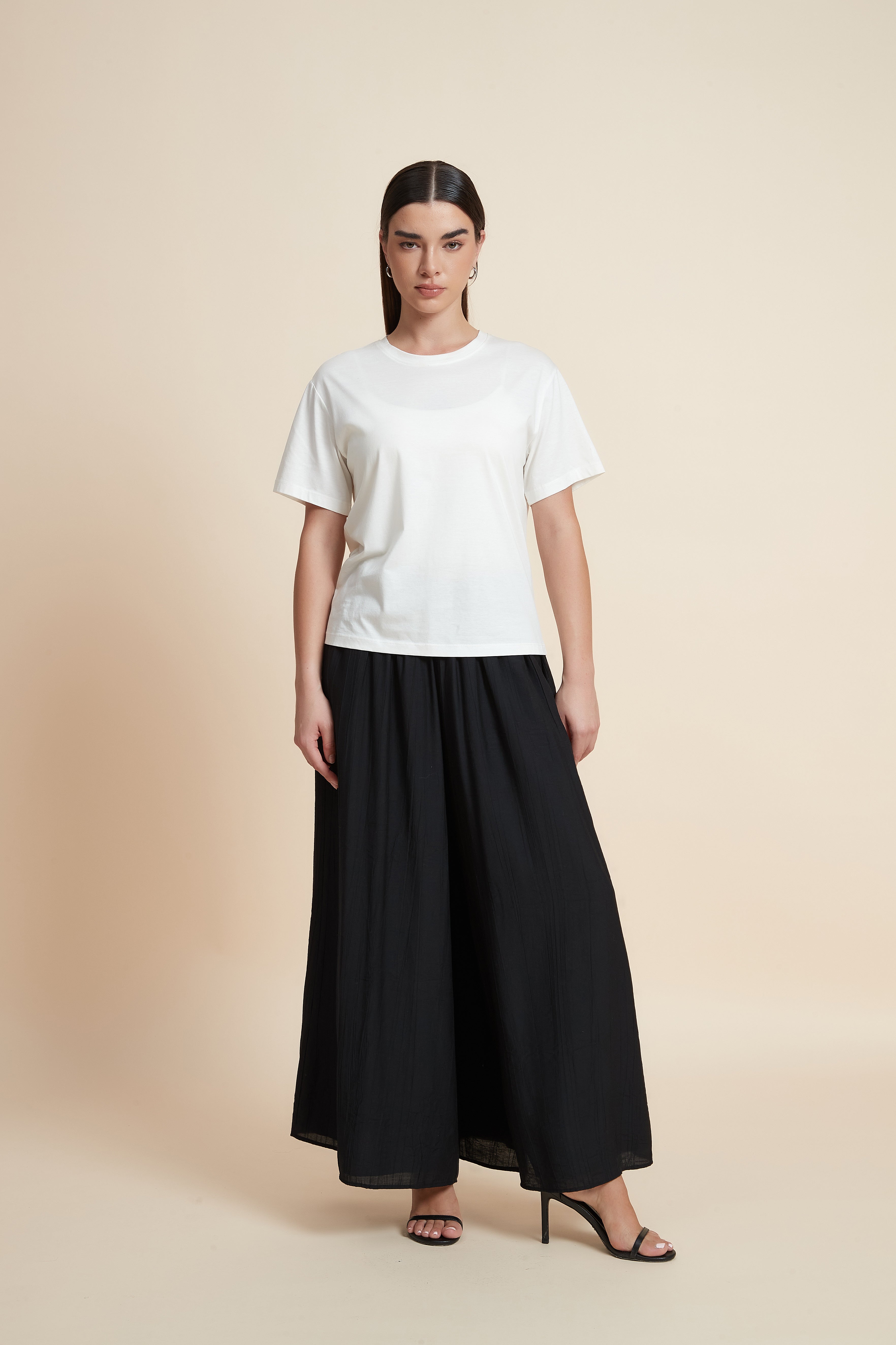 بنطلون طويل وايد ليج سادة