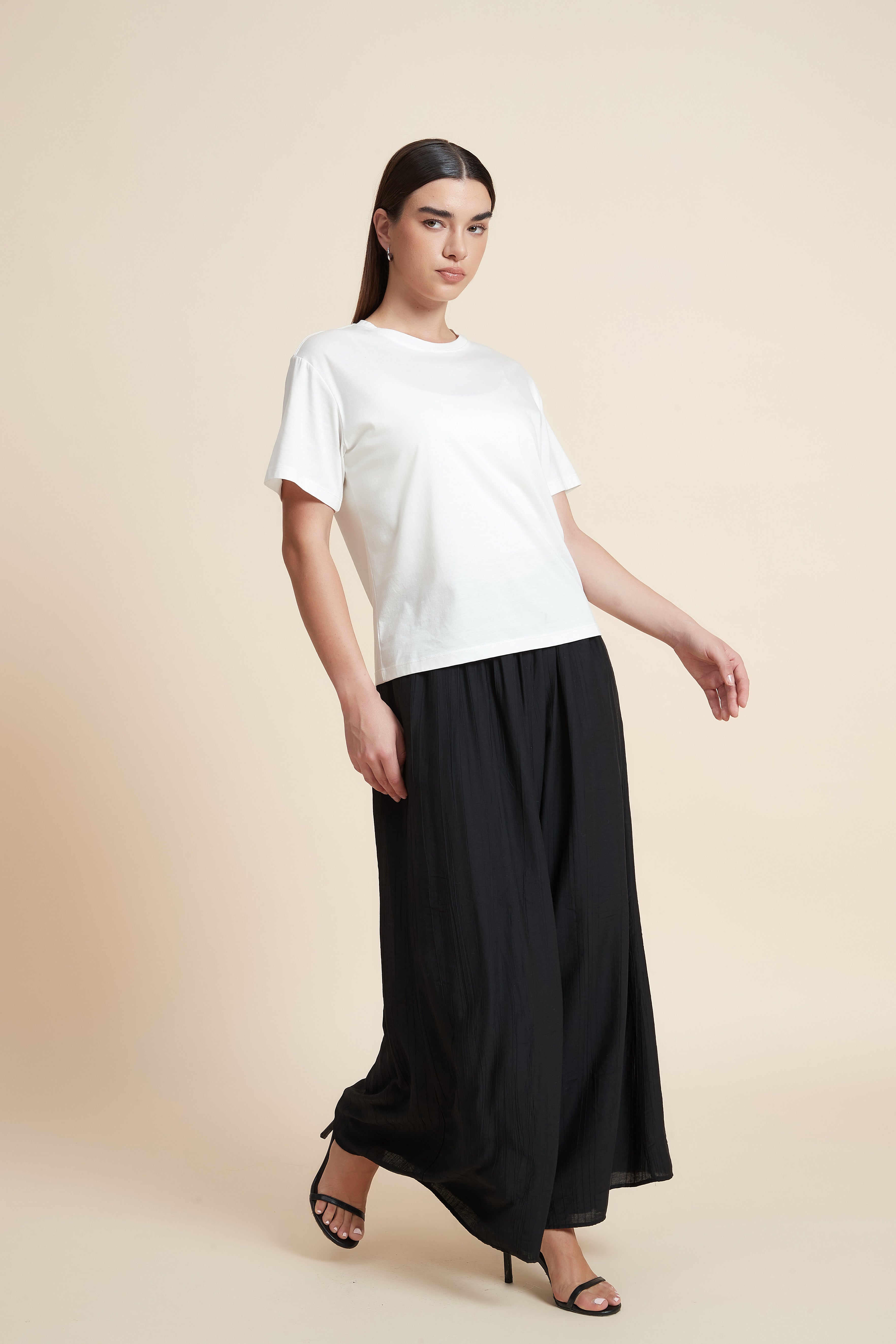 بنطلون طويل وايد ليج سادة