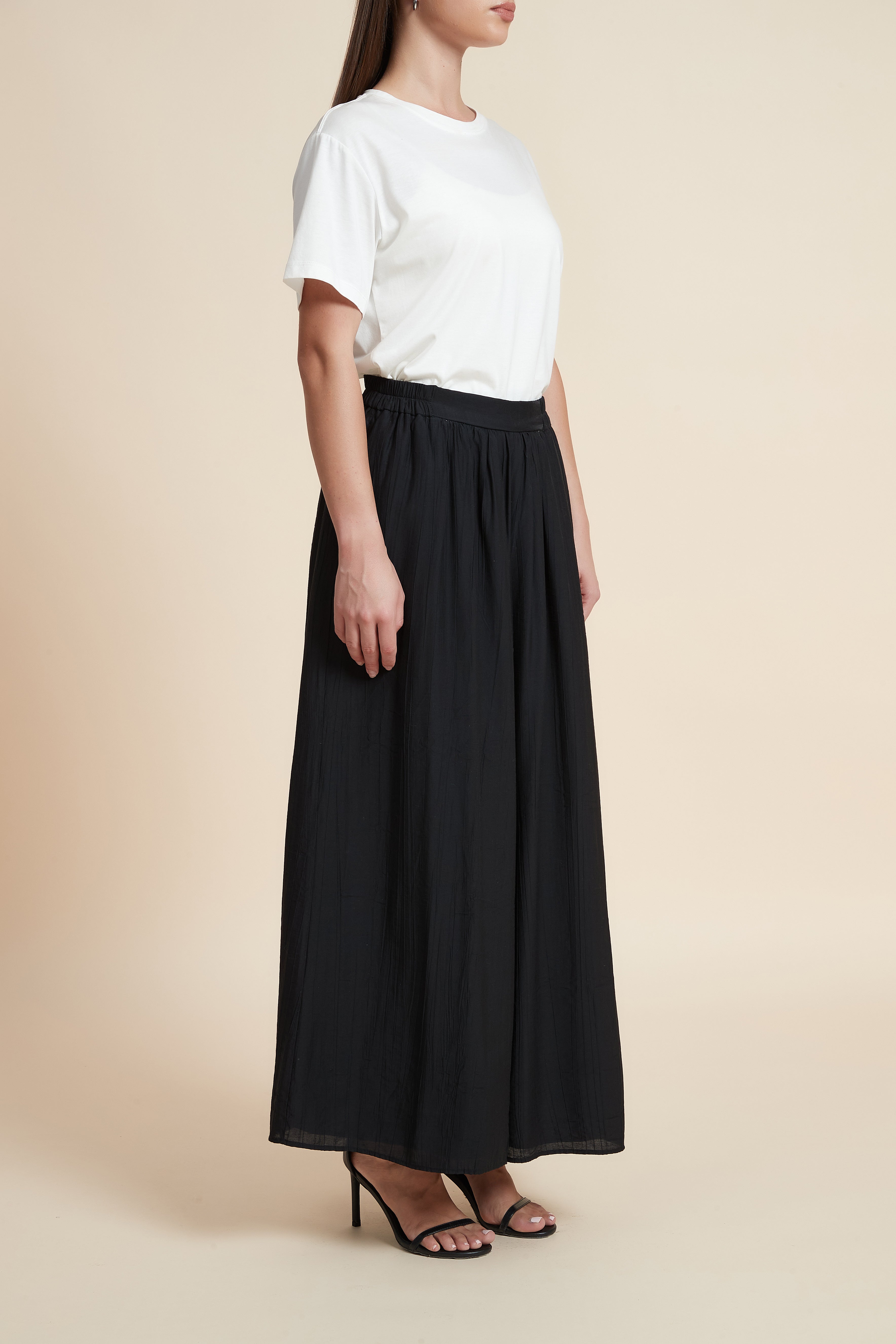 بنطلون طويل وايد ليج سادة