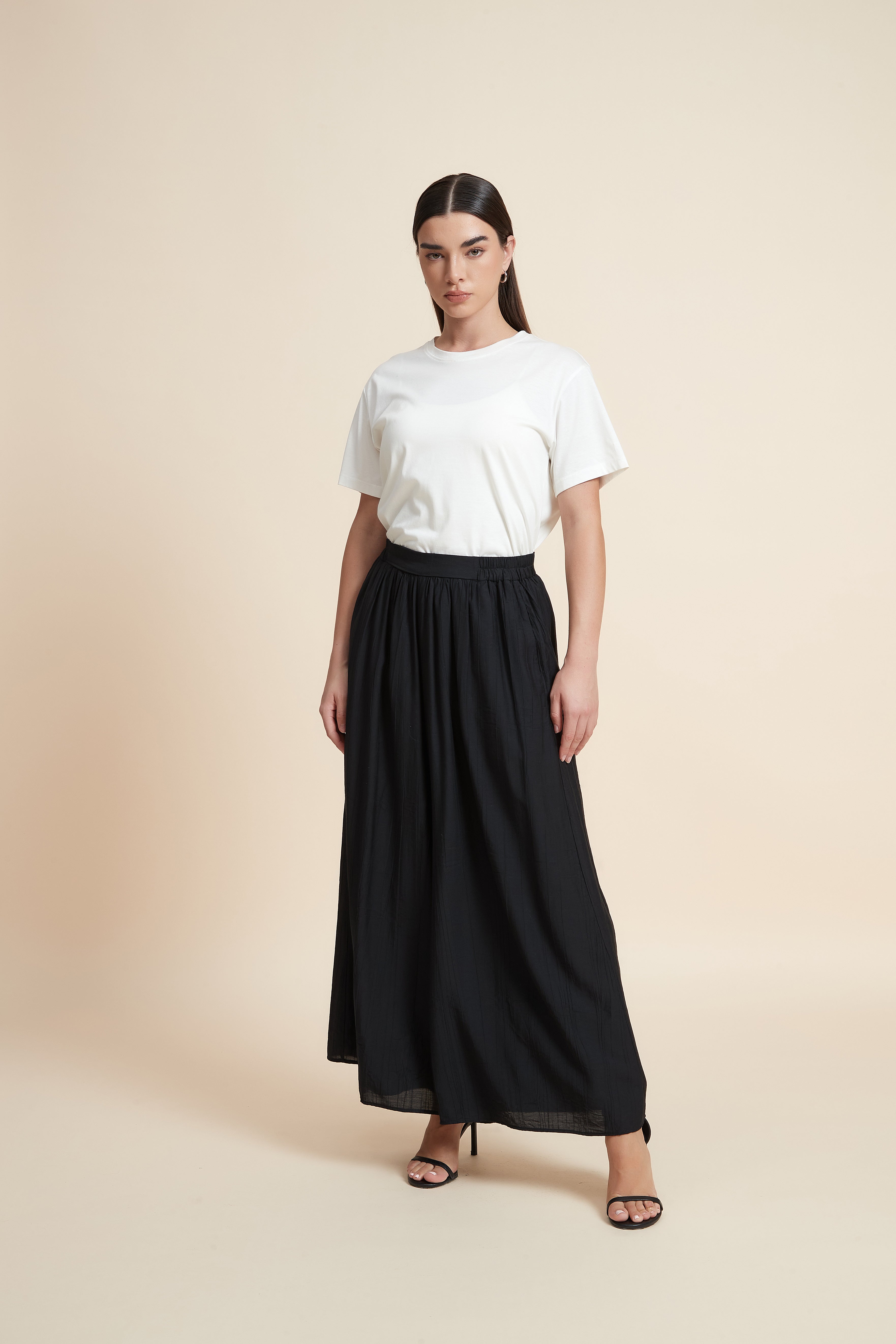 بنطلون طويل وايد ليج سادة