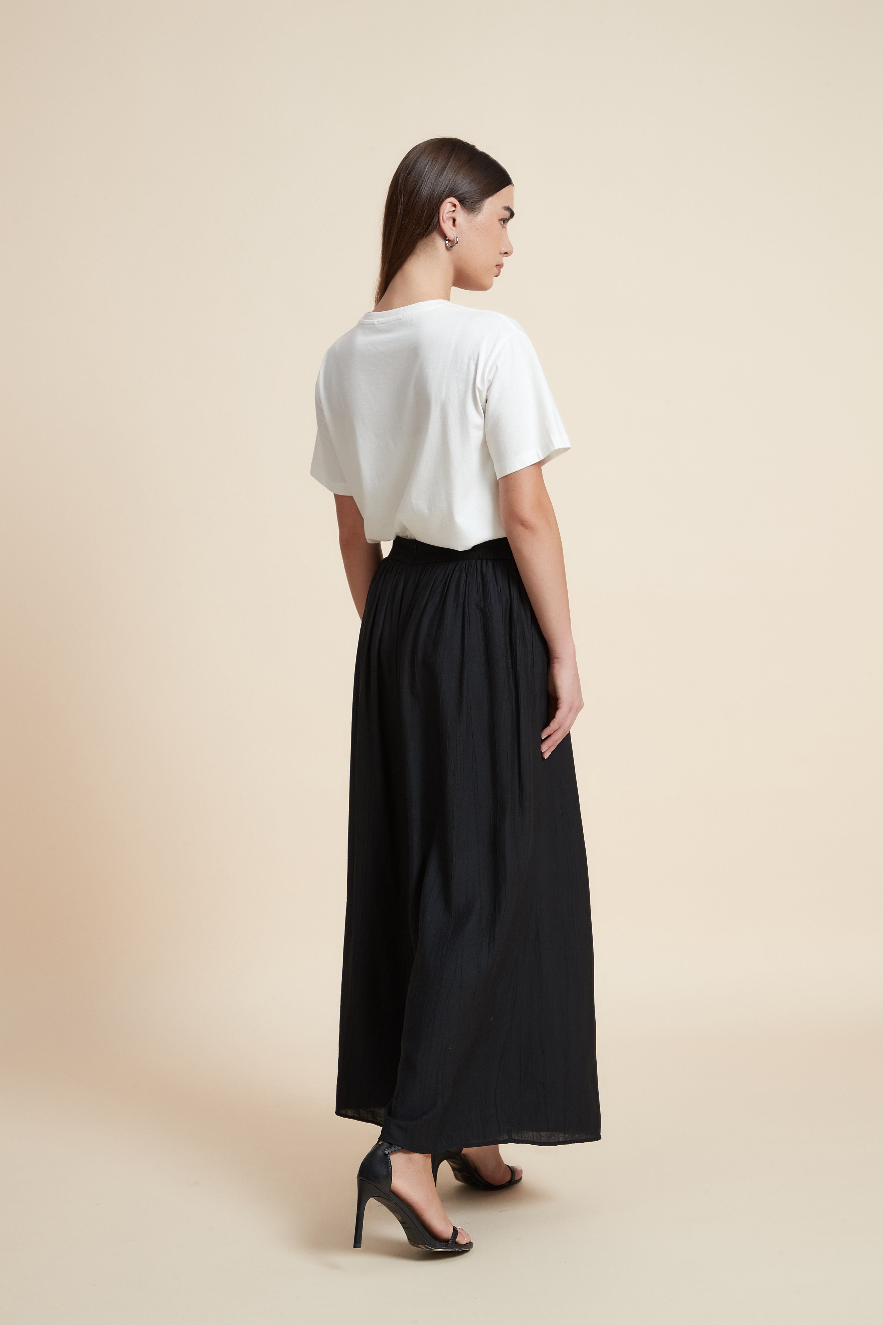 بنطلون طويل وايد ليج سادة