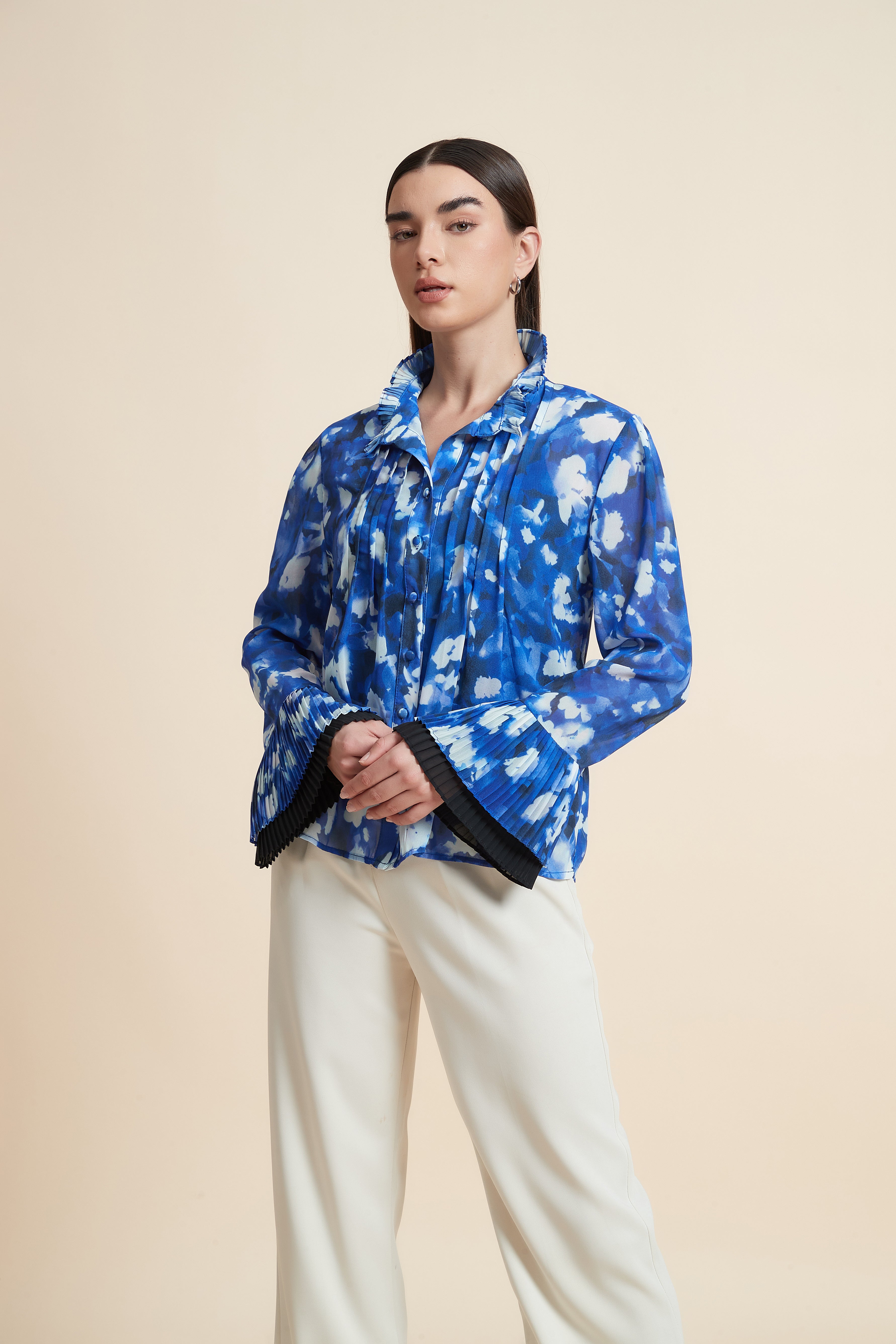 Long Sleeve Printed Blouse