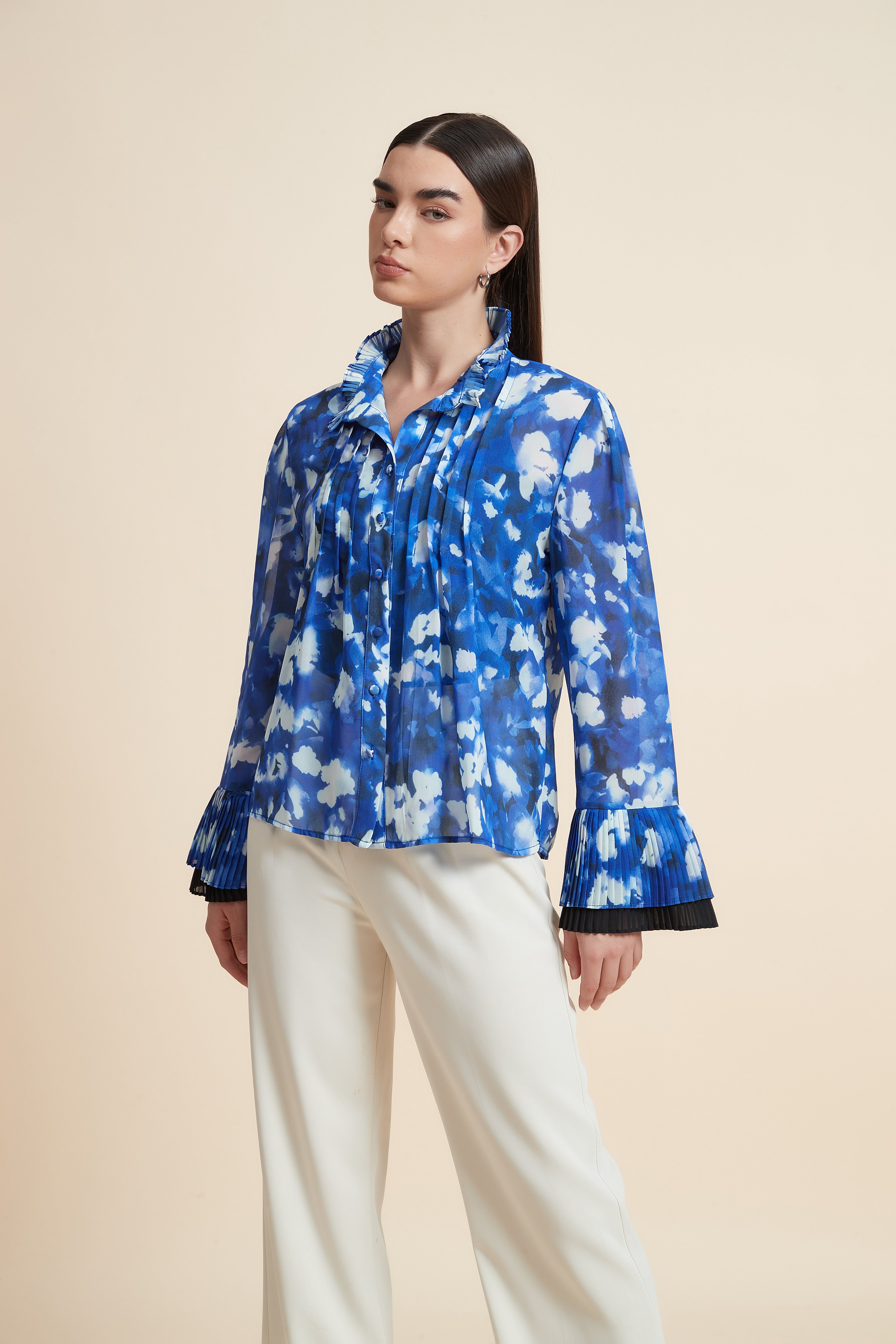 Long Sleeve Printed Blouse