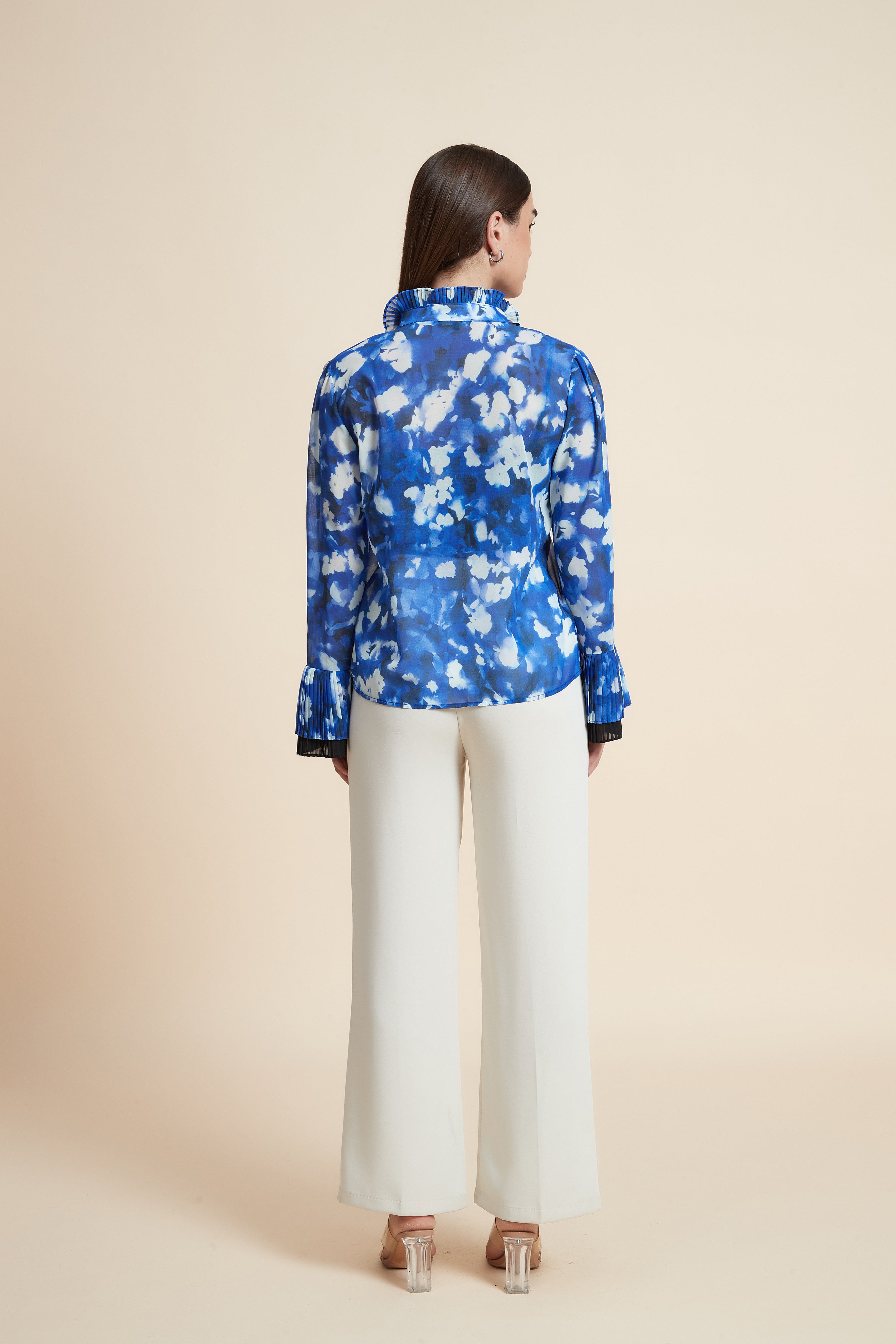 Long Sleeve Printed Blouse