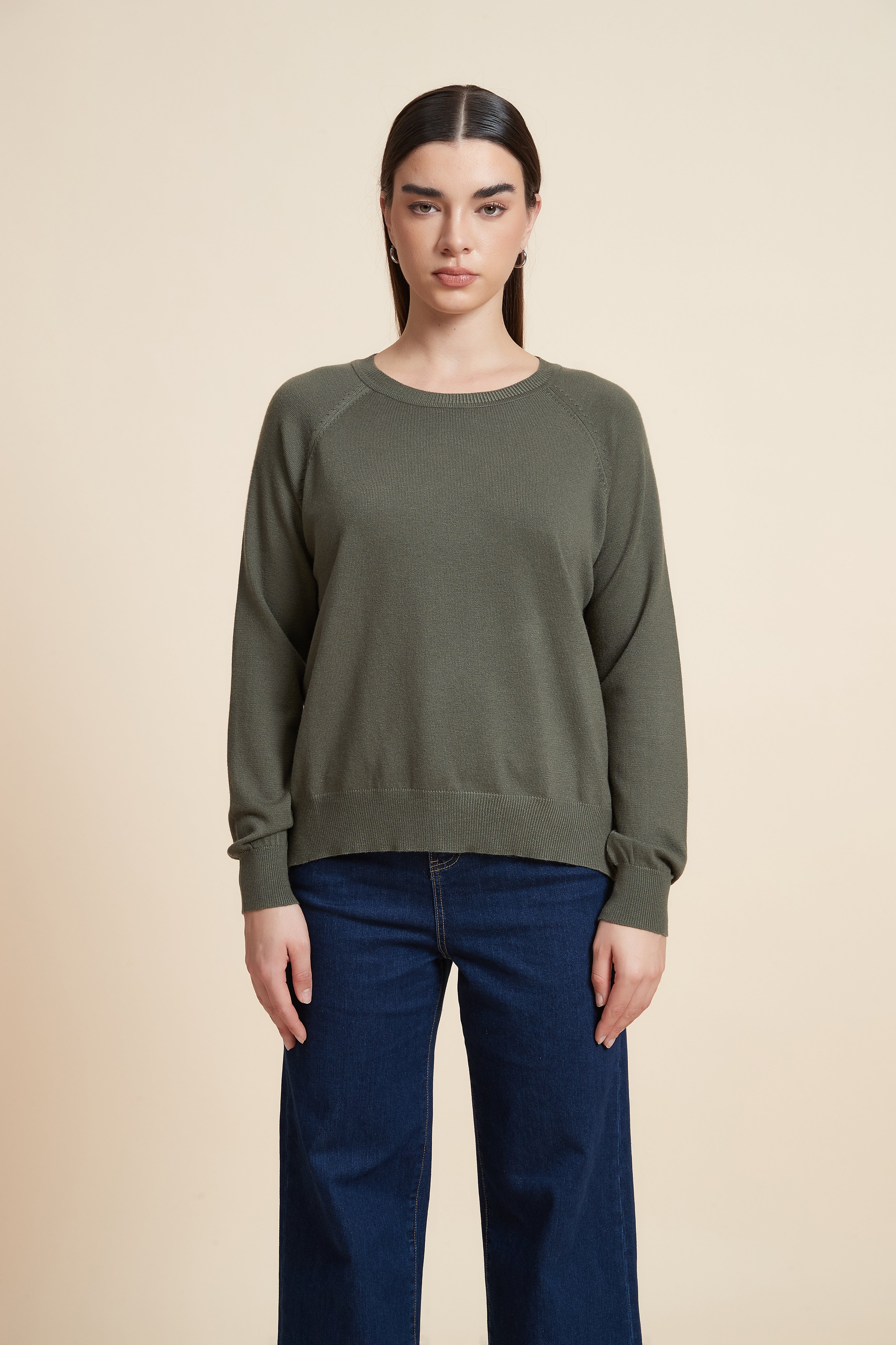 Solid Color Long Sleeve Sweater