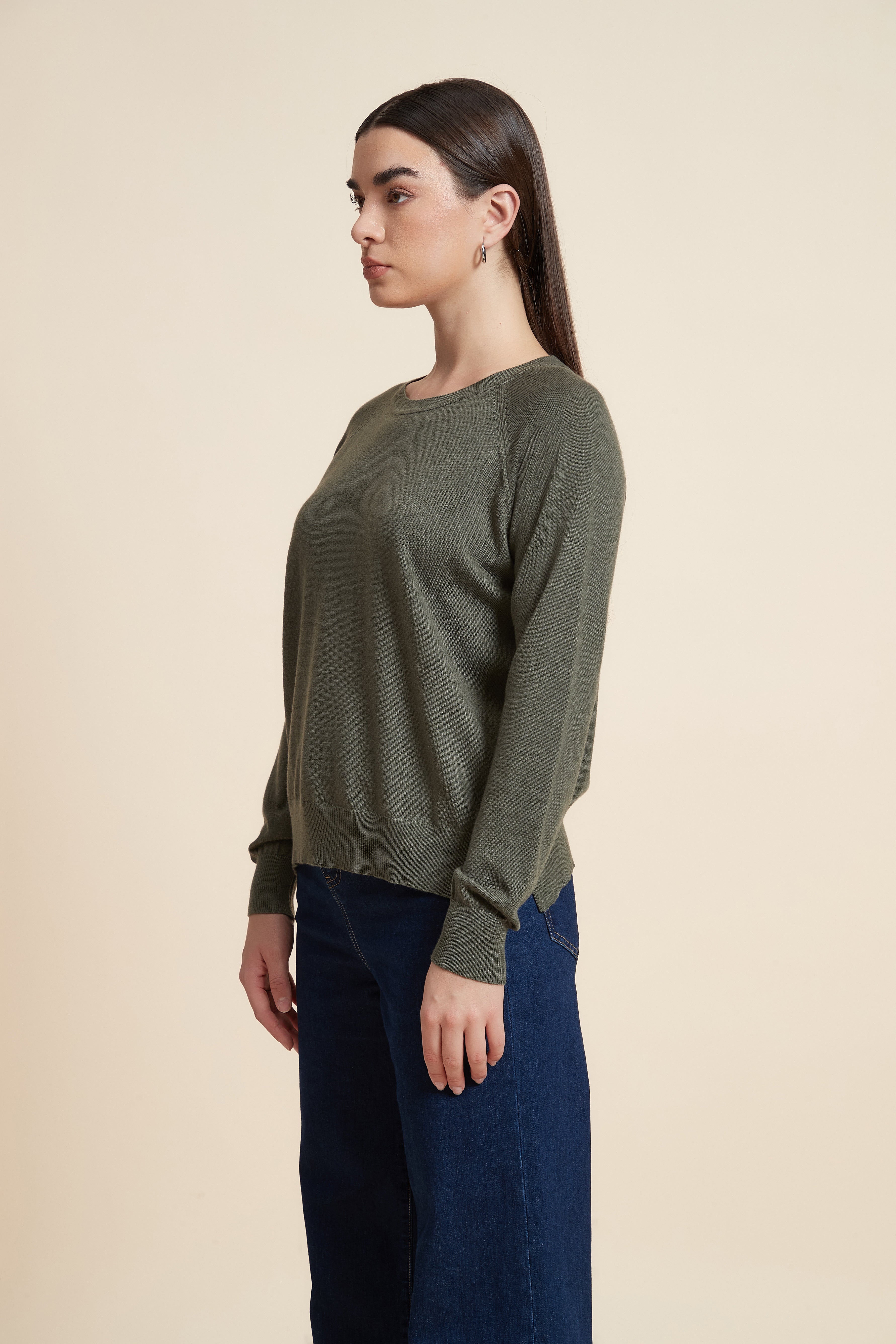 Solid Color Long Sleeve Sweater