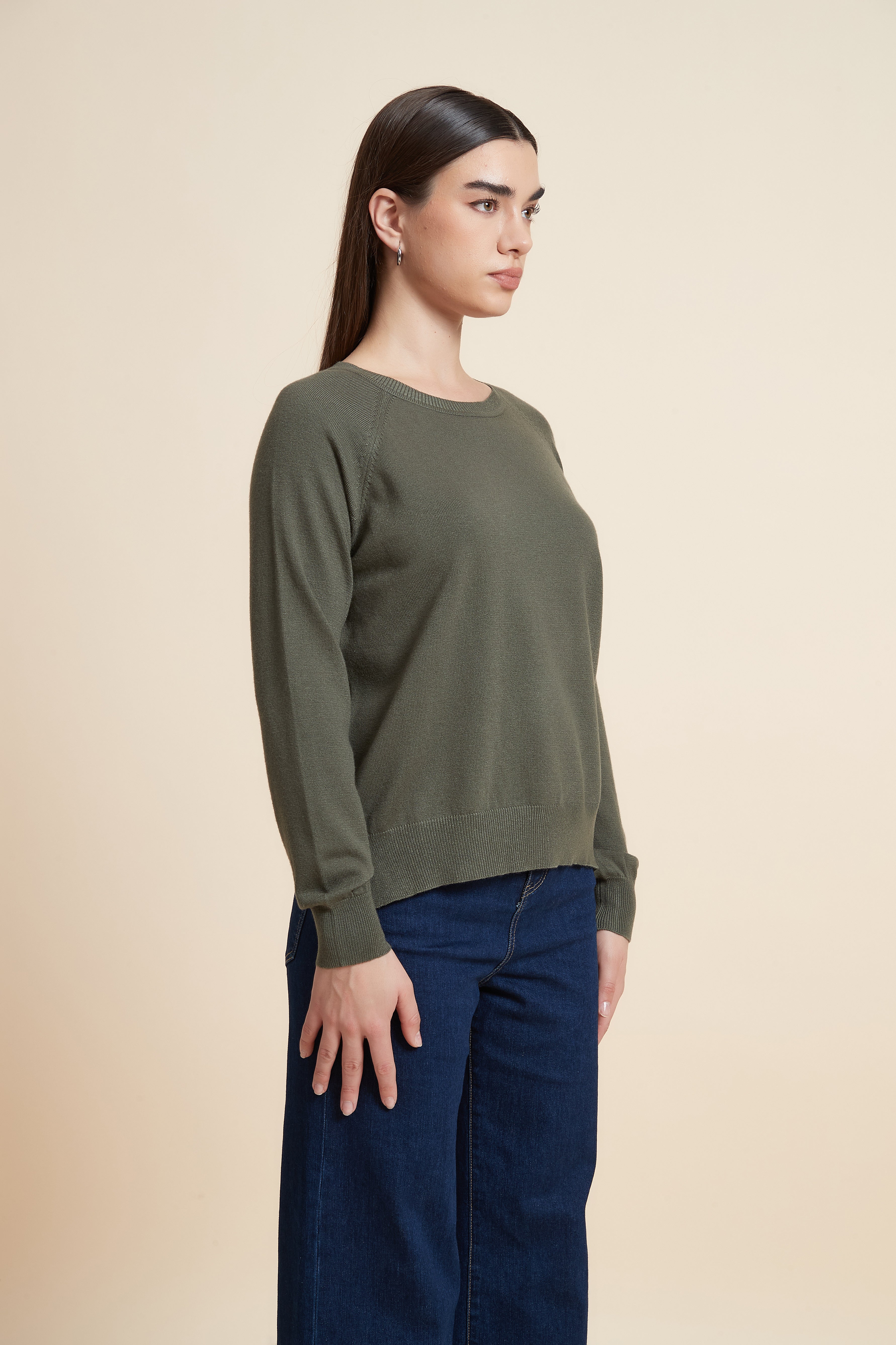 Solid Color Long Sleeve Sweater