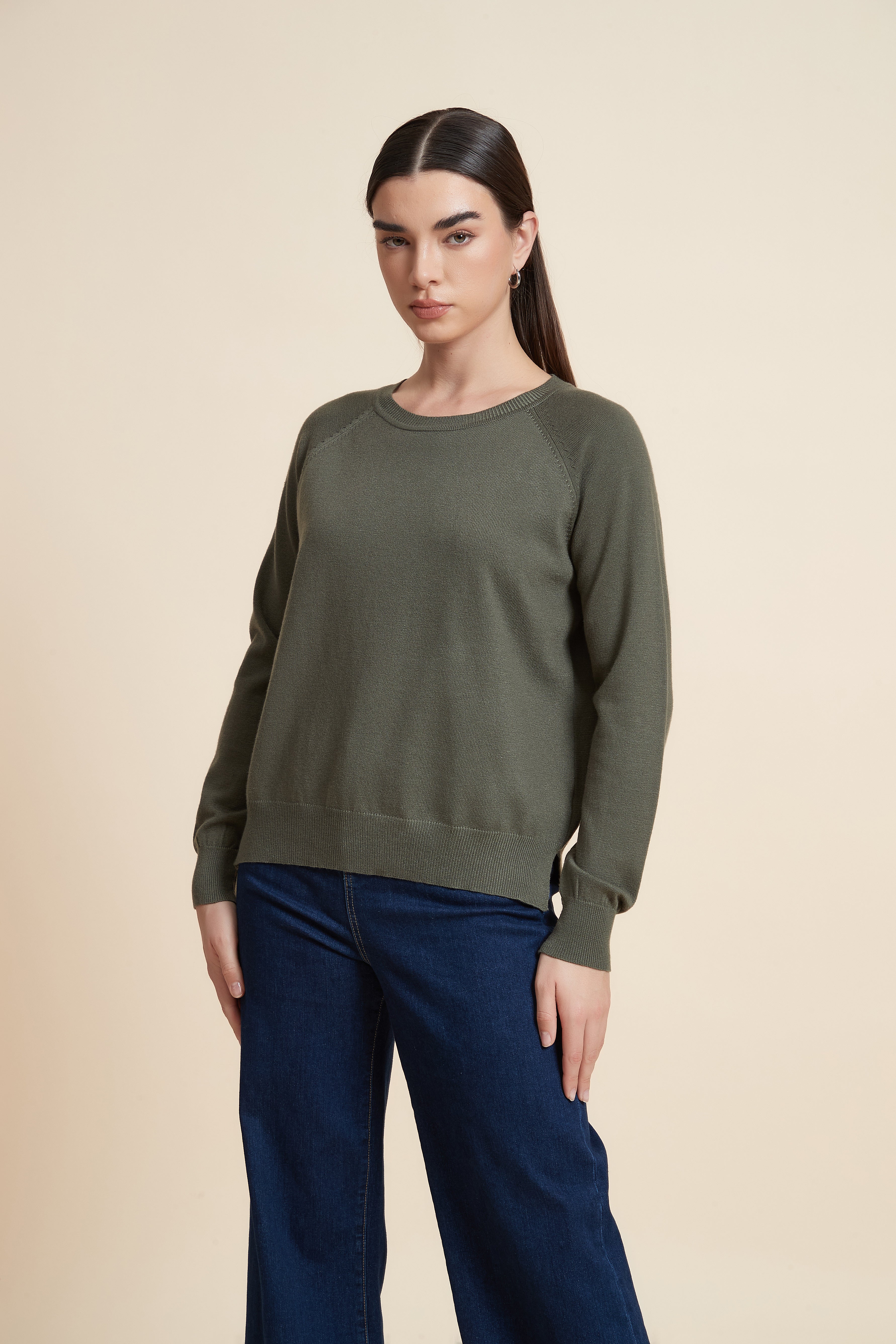 Solid Color Long Sleeve Sweater